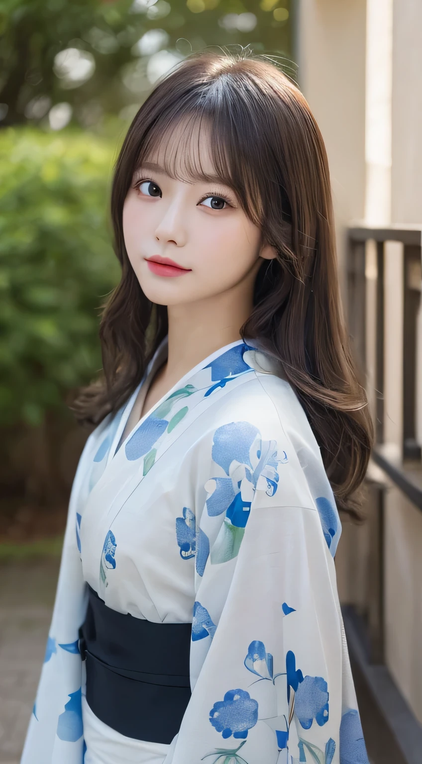 (Kimono,age19,no-makeup)、(top-quality,​masterpiece:1.3,超A high resolution,),(ultra-detailliert,Caustics),(Photorealsitic:1.4,RAW shooting),Ultra-realistic capture,A highly detailed,high-definition16Kfor human skin、 Skin texture is natural、The skin looks healthy with an even tone、 Use natural light and color、 Anatomically correct、One Woman,japanes,,kawaii,A dark-haired,Middle hair,(depth of fields、chromatic abberation、Wide range of lighting、Natural Shading)