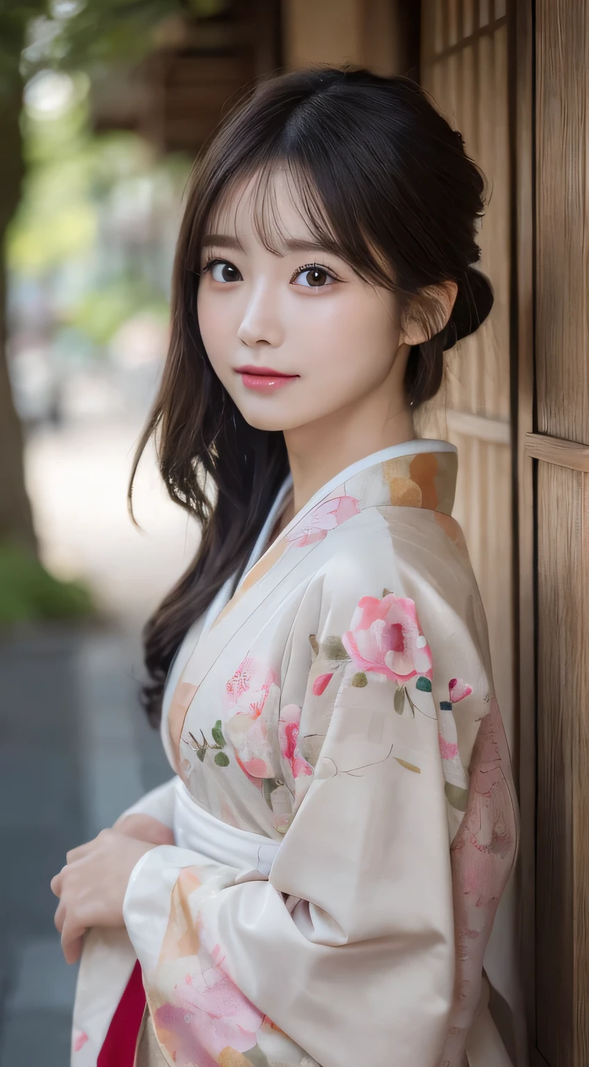 (Kimono,age19,no-makeup)、(top-quality,masterpiece:1.3,超A high resolution,),(ultra-detailliert,Caustics),(Photorealsitic:1.4,RAW shooting),Ultra-realistic capture,A highly detailed,high-definition16Kfor human skin、 Skin texture is natural、The skin looks healthy with an even tone、 Use natural light and color、 Anatomically correct、One Woman,japanes,,kawaii,A dark-haired,Middle hair,(depth of fields、chromatic abberation、Wide range of lighting、Natural Shading)