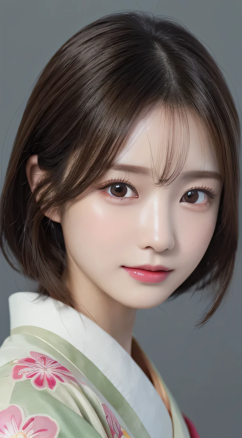 (Wear the kimono correctly,age19,no-makeup)、(top-quality,masterpiece:1.3,超A high resolution,),(ultra-detailliert,Caustics),(Photorealsitic:1.4,RAW shooting),Ultra-realistic capture,A highly detailed,high-definition16Kfor human skin、 Skin texture is natural、The skin looks healthy with an even tone、 Use natural light and color、 Anatomically correct、One Woman,japanes,,kawaii,A dark-haired,Middle hair,(depth of fields、chromatic abberation、Wide range of lighting、Natural Shading)