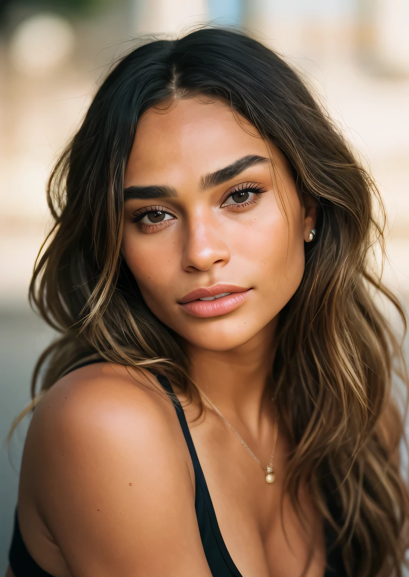 RAW photo, face portrait of a beautiful women very similar to Sommer Ray (high detailed skin:1.1), 8k uhd, dslr, soft lighting, high quality, film grain, Fujifilm XT3