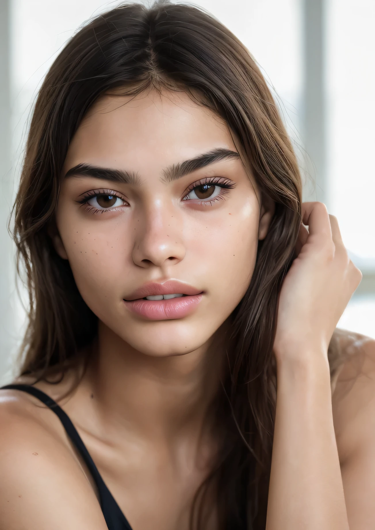 RAW photo, face portrait of a beautiful women very similar to CINDY MELLO  (high detailed skin:1.2), 8k uhd, dslr, soft lighting, high quality, film grain, Fujifilm XT3