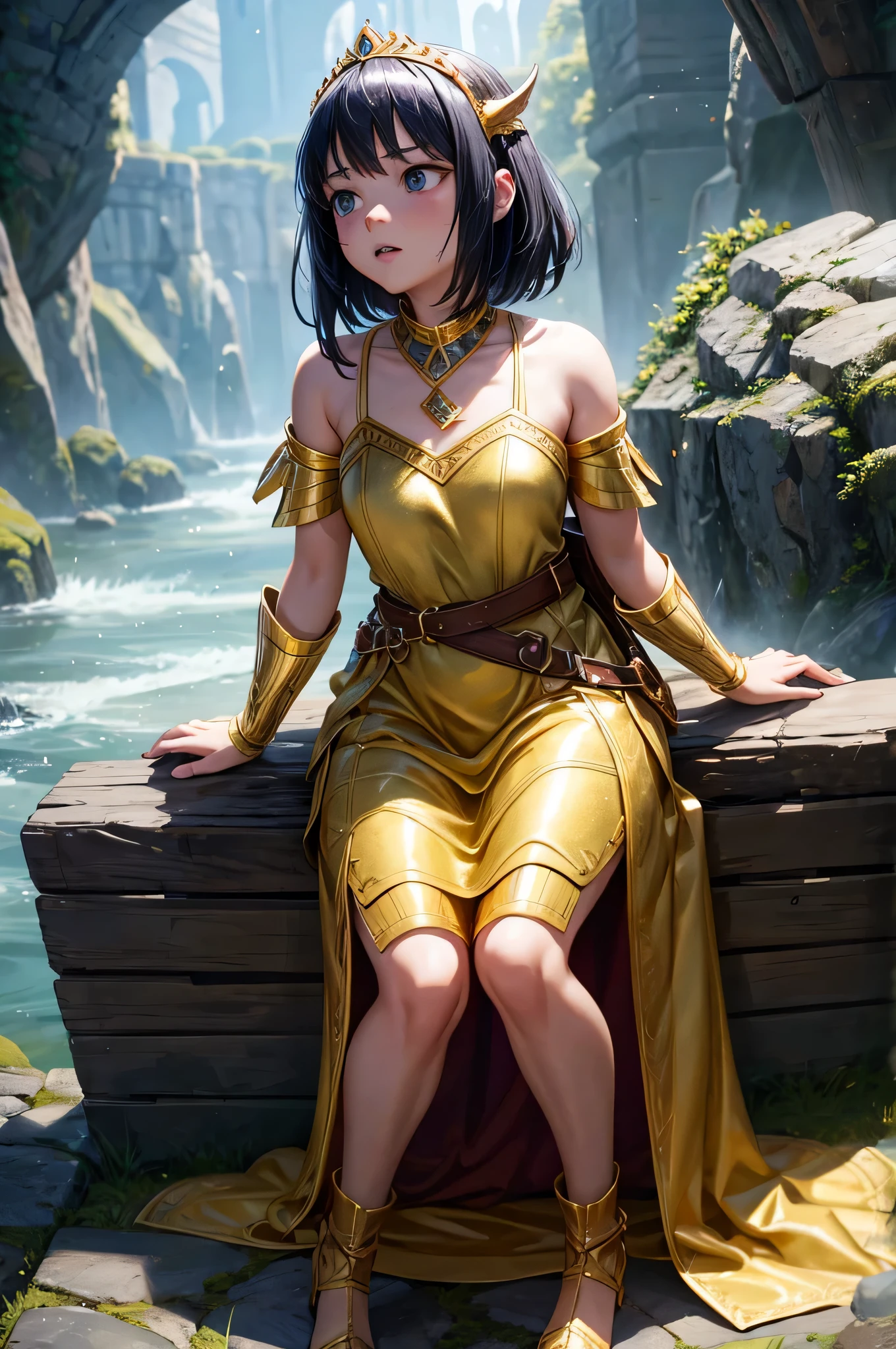 Astrid how to train your dragon, gold princess dress