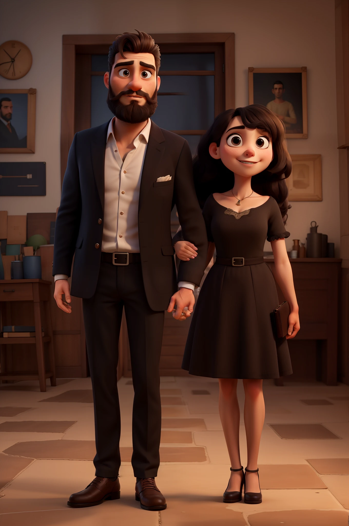 handsome spaniard, dark hair and full beard, dark eyes