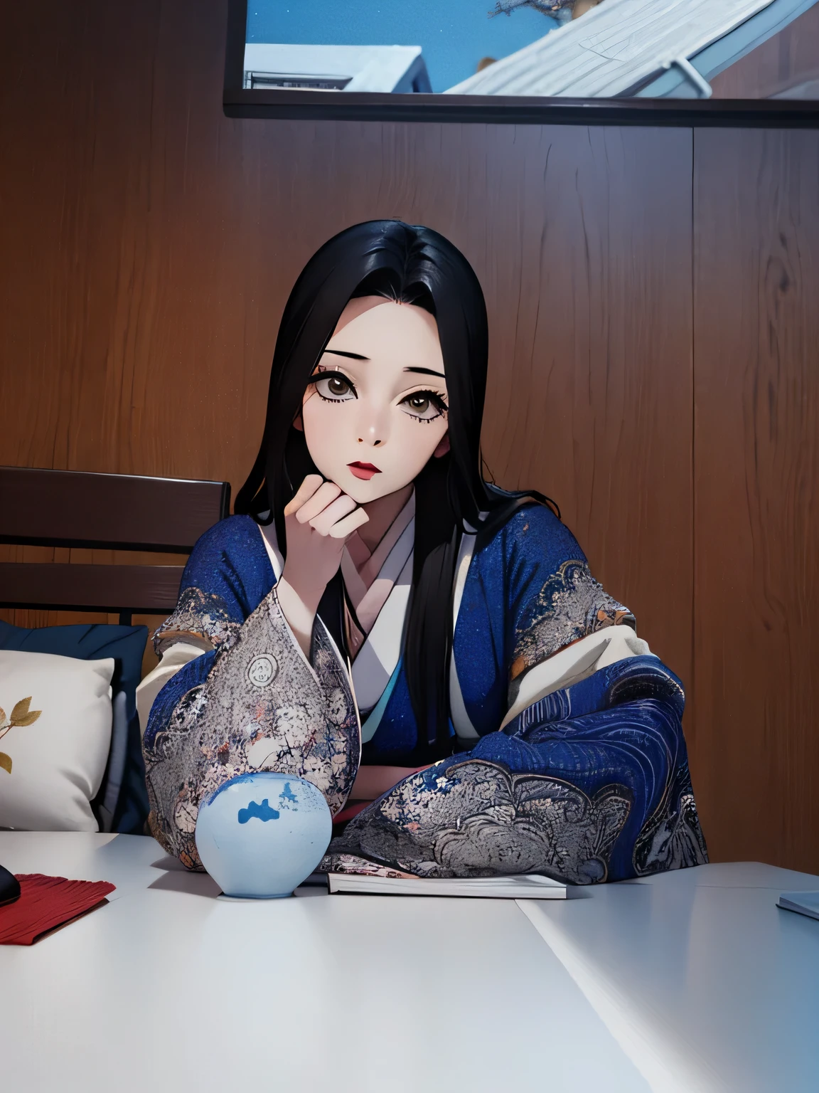 girl，wearing a hanfu，bigger，tmasterpiece