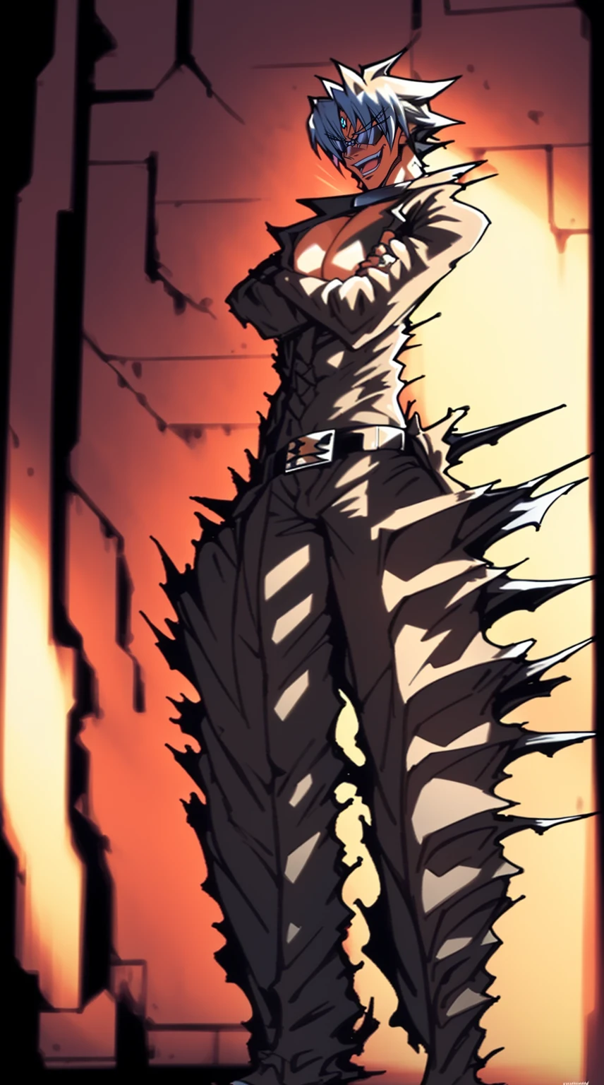 masterpiece, adam blade76, black jacked, long jacked, glasses, pants, belt, muscle, open mouth, smile, desert, sun, tower, full body, feet,refsheet, UHD, retina, masterpiece, ccurate, anatomically correct, textured skin, super detail, high details, high quality, award winning, best quality, highres, pullover