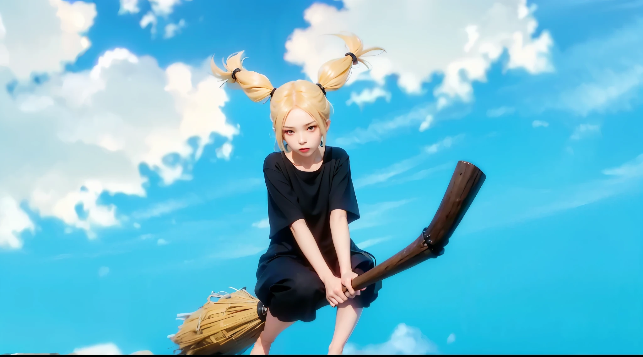 realphoto:1.5、Witch's broom:1.5、(masutepiece,Best Quality:1.4),(8K,Raw photo,photographrealistic:1.2),(Shiny skin),Detailed skin,Detailed face,Detailed eyes,电影灯光