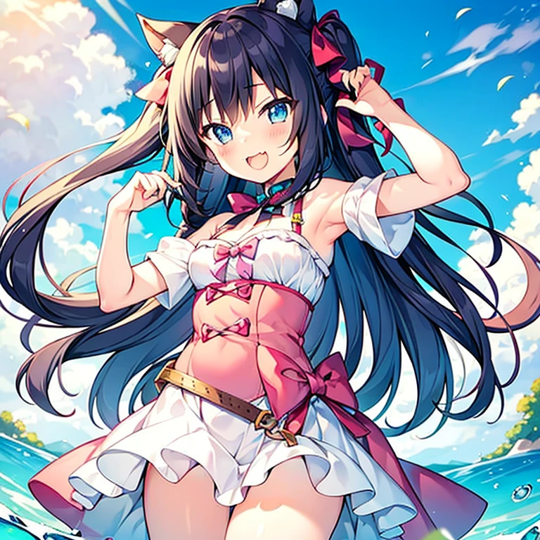 the bow　s girl　Longhaire　kawaii faces