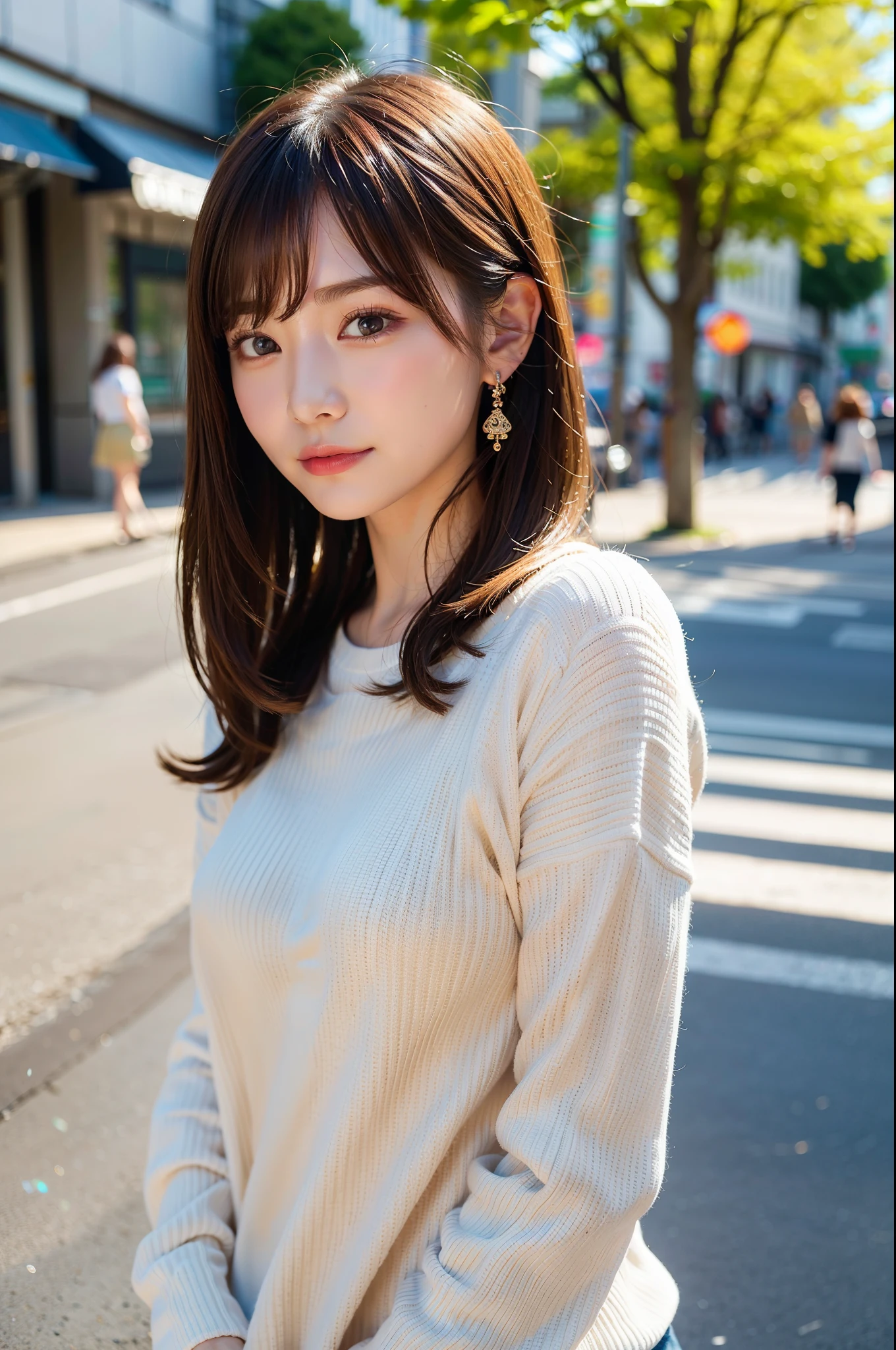 (kimono)(highest quality,masterpiece:1.3,ultra high resolution,),(Super detailed,beautiful face),(Photoreal:1.4)ultra-realistic capture,非常に詳細なbeautiful faceの詳細,美しいkimonoのディテール,,High resolution 16K resolution perfect for human skin、 natural skin texture、Skin tone looks even and healthy、 Use natural light and color,one woman,Japanese,,cute,black haired,middle hair,(written boundary depth、chromatic aberration,full body image,wide range of lighting、natural shading、)、temple background image,under the shining sun,