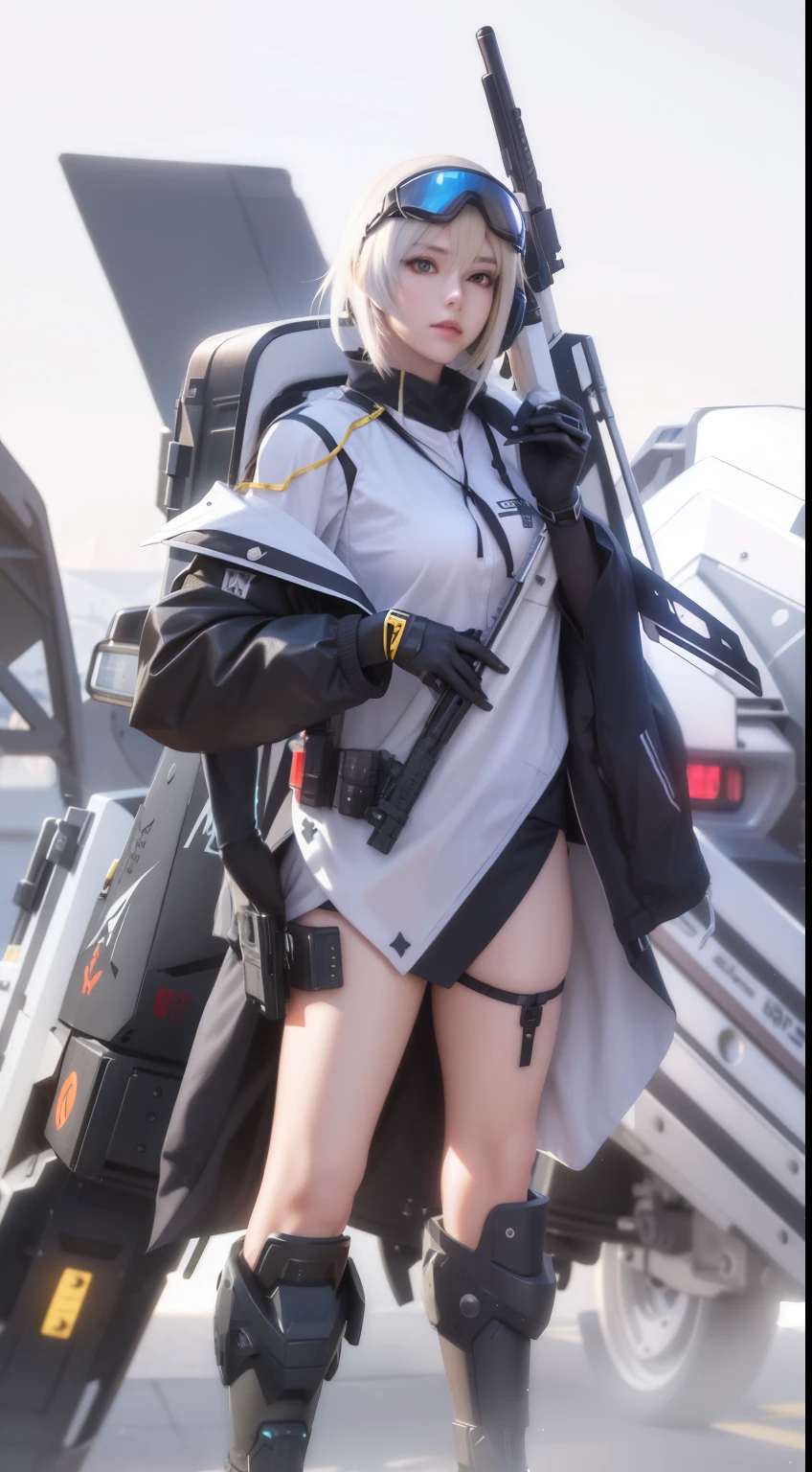 anime character with a gun and a helmet on standing next to a vehicle, fine details. girls frontline, from arknights, cyberpunk anime girl mech, cushart krenz key art feminine, best anime 4k konachan wallpaper, from girls frontline, girl in mecha cyber armor, mechanized valkyrie girl, guweiz