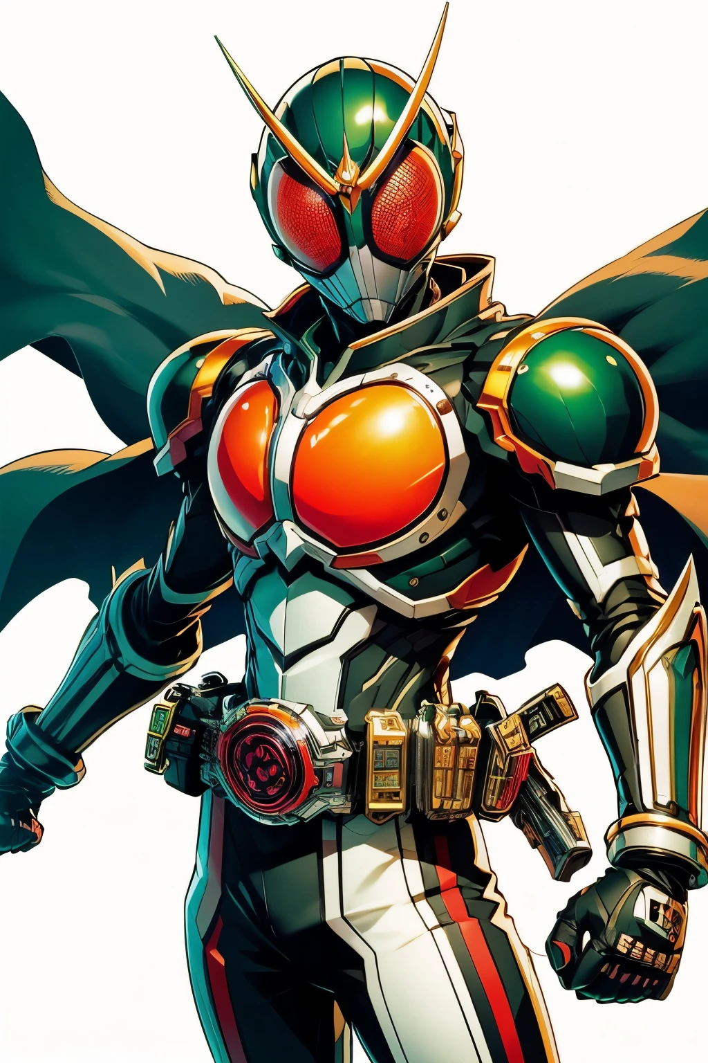 Kamen_Rider,1boy,armor,power_armor,gloves,cape,