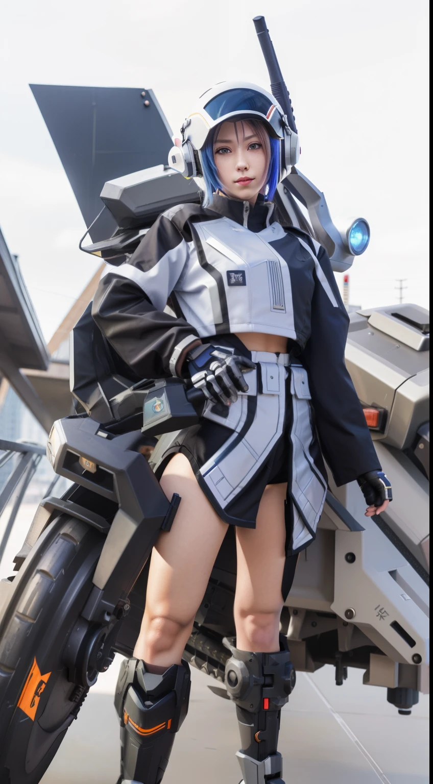 anime character with a gun and a helmet on standing next to a vehicle, fine details. girls frontline, from arknights, cyberpunk anime girl mech, cushart krenz key art feminine, best anime 4k konachan wallpaper, from girls frontline, girl in mecha cyber armor, mechanized valkyrie girl, guweiz