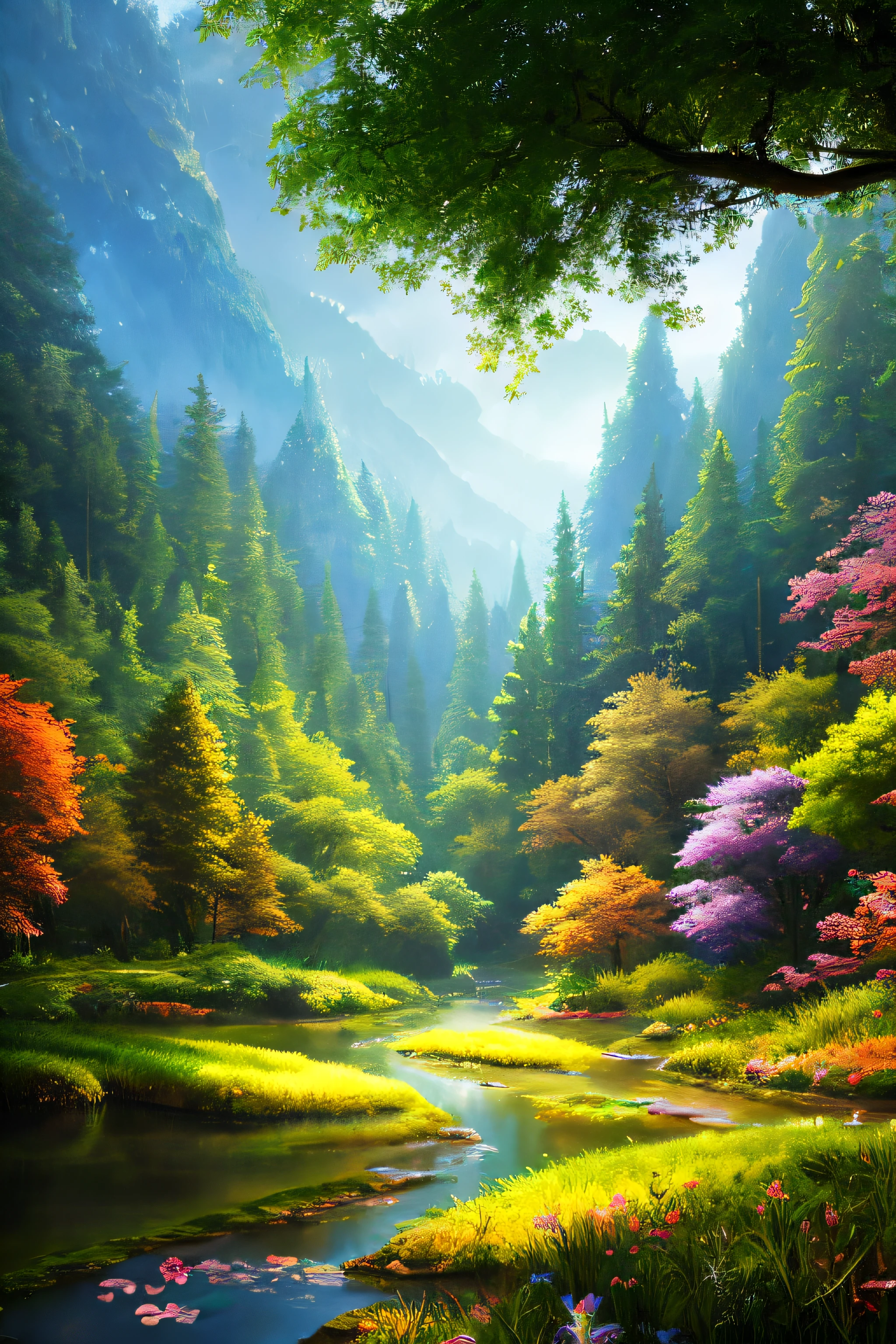 masterpiece, best quality, high quality,extremely detailed CG unity 8k wallpaper, An enchanting and dreamy scene of a fantasy forest, with towering trees, glowing mushrooms, and hidden fairy glens, creating a sense of mystique and enchantment, artstation, digital illustration, intricate, trending, pastel colors, oil paiting, award winning photography, Bokeh, Depth of Field, HDR, bloom, Chromatic Aberration ,Photorealistic,extremely detailed, trending on artstation, trending on CGsociety, Intricate, High Detail, dramatic, art by midjourney