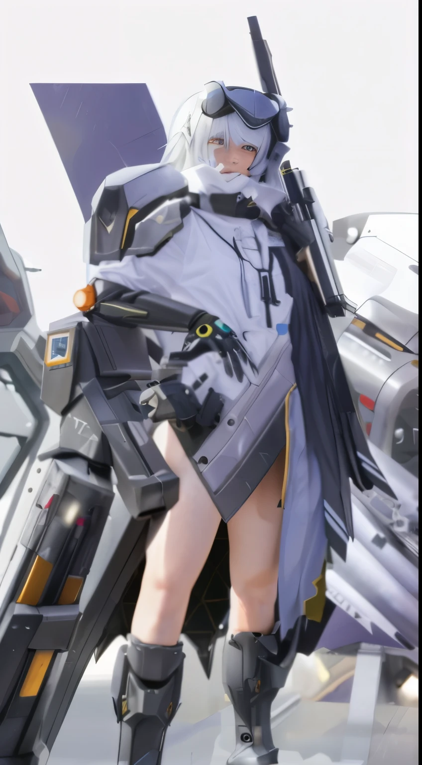 ((Masterpiece)), ((Best Quality)), 8K, HD, Super Detail, anime character with a gun and a helmet on standing next to a vehicle, fine details. girls frontline, from arknights, cyberpunk anime girl mech, cushart krenz key art feminine, best anime 4k konachan wallpaper, from girls frontline, girl in mecha cyber armor, mechanized valkyrie girl, guweiz