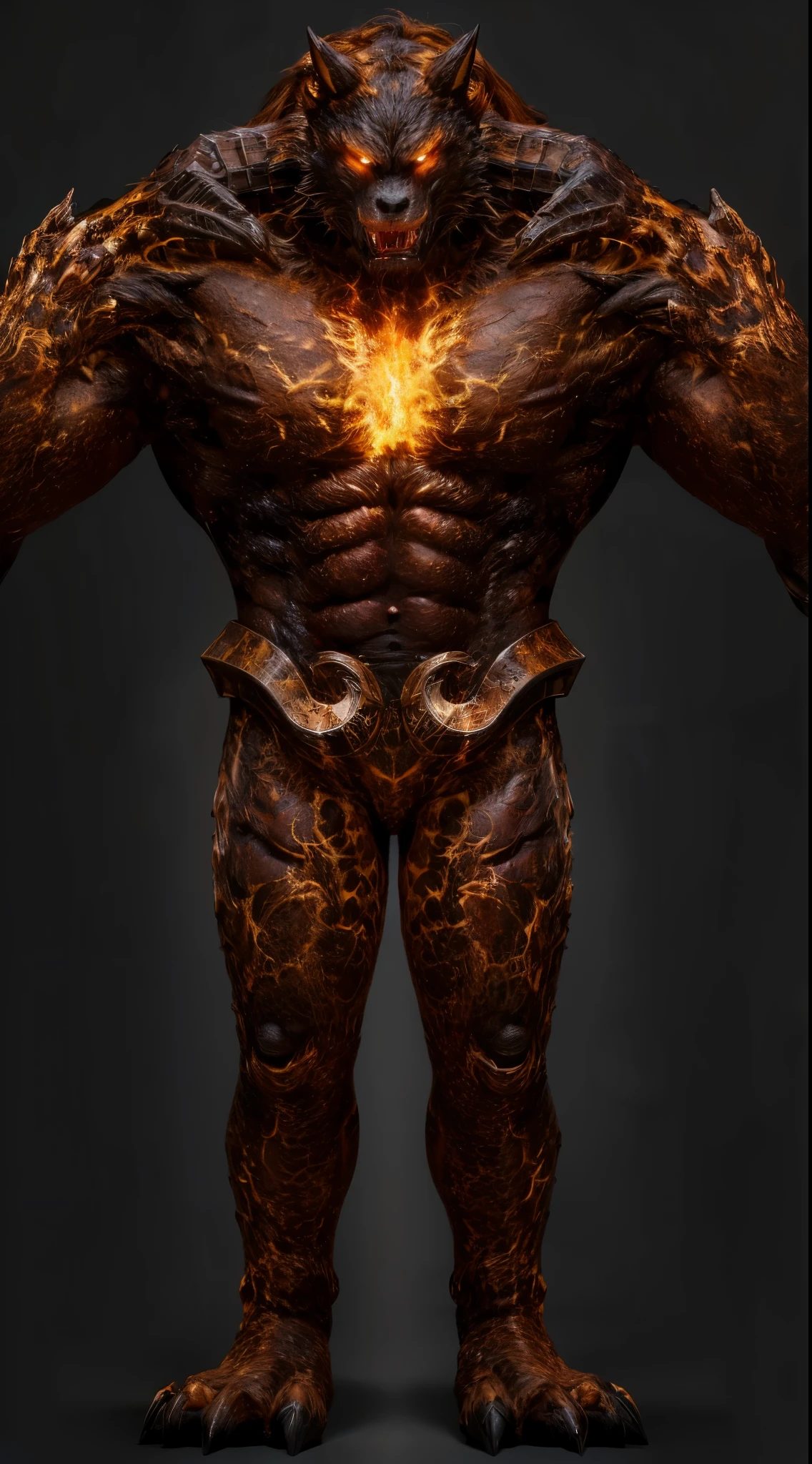 ((Anime)) creature fire and poison type Pokémon, detailed anatomy, sharp fangs, glowing eyes, intricate scales, molten lava texture, toxic ooze dripping, powerful muscular body, dynamic pose, cinematic lighting, vibrant colors, digital painting, artstation quality