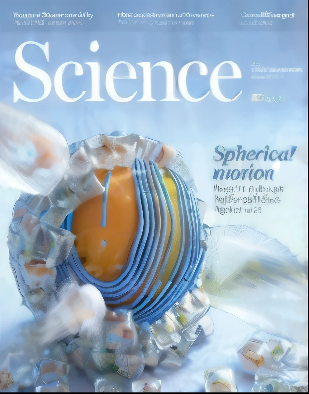 These three pictures are all magazine covers,Please design a magazine cover based on these three pictures,This cover needs to contain Naure,Science,The three words Cell