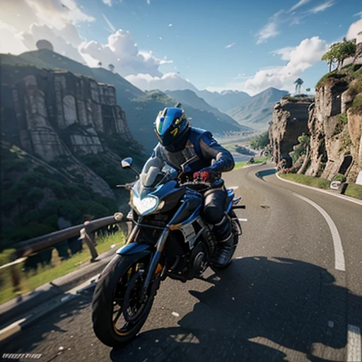 The avatar from Asphalt 8 Airborne, named Airborne, is adventuring in Teyvat, where the Genshin Impact game dimension is located