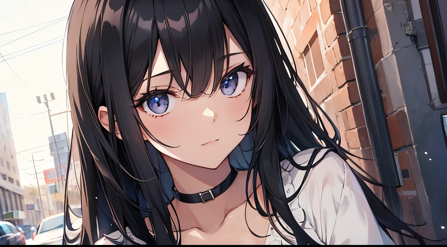 beautiful girl, black hair