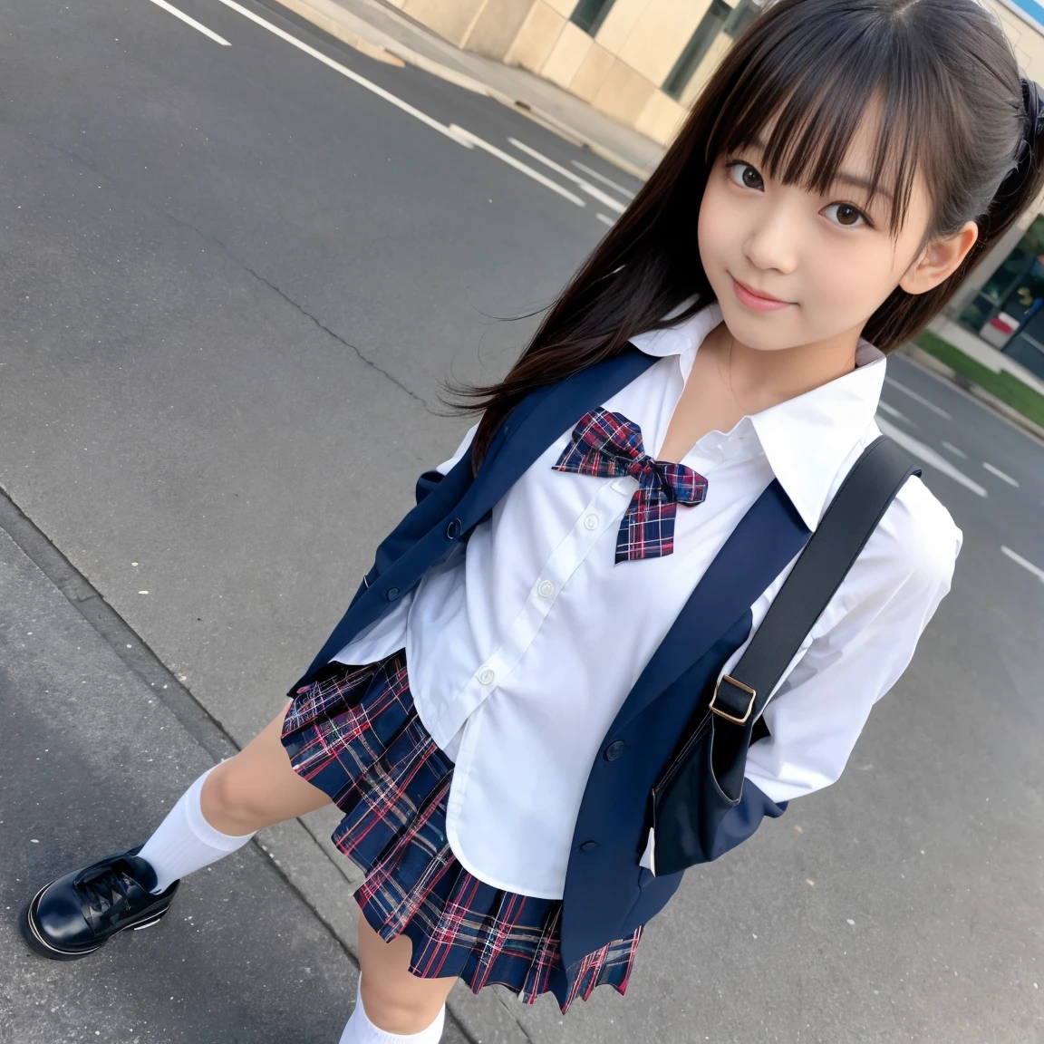 Medium 2、(high-level image quality、hightquality、hight resolution、masterpiece、detaileds、Strobe shooting)、She is in the second year of junior high school and is still young.、But on the inside, I'm mature.、1I'm 、I'm a virgin、I want a boyfriend、Awakening to masturbation、A lot of naughty juice came out from my vagina.、It felt all the way down to my feet、It feels good to touch my nipples、I went to a hotel with my uncle the other day.、It hurt there、I was licked、I was asked to lick that, so I did.、It was bitter、I was made to wear a swimsuit、I was embarrassed、I was also stripped naked、I want a lot of pocket money、I want cute clothes and underwear、Looking at the camera、Long straight hair、Wearing a white shirt、Wearing a white bra、He is wearing a navy blue blazer as part of his school uniform.、She is wearing a dark blue micro miniskirt with a tartan check pattern.、wearing white pants、Wearing white high socks、Wearing black leather shoes、carrying a black student bag、I was asked to lift the hem of my skirt with my hands and spread my legs wide.、I was touched from above my pants、Shot at a low angle、daytime、Sidewalk in the shopping street、