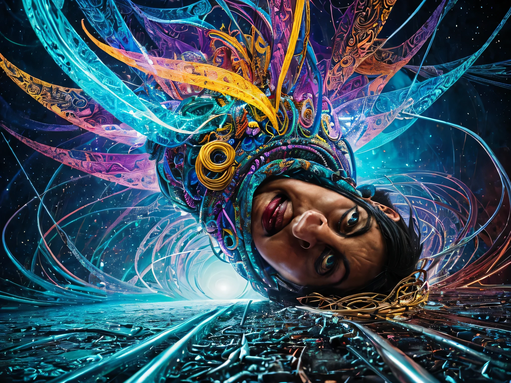 In the theater of hyper-realistic surrealism, a figure materialized—a nonsense, insane man with a dream pulsating within the confines of his head. Yet, in the paradoxical dance of the surreal, his head was inexplicably glued to his feet, a whimsical defiance of anatomical norms.
The man's features bore the weight of his eccentricities, etched in hyper-realistic detail. Eyes gleamed with the fervor of a dreamer lost in his own chaotic reverie, while a cascade of unruly thoughts seemed to spill from his glued head to his tethered feet.
The dream, a vibrant tapestry of abstract aspirations, swirled within the confines of his cranial prison. It defied gravity, meandering through the surreal channels of his consciousness, manifesting in fantastical hues and bizarre shapes. This encapsulated dream became both a crown and shackles, a testament to the inherent contradiction in the pursuit of the extraordinary.
The glue that bound head to feet spoke of a whimsical force, a surreal adhesive that fused dreams with the tangible. It was a metaphor for the absurdity of inspiration, where the very source of one's aspirations became both the anchor and the wings in this mad, hyper-realistic dreamscape.
Emotion dripped from the canvas of his expression—madness tinged with ecstasy, despair entwined with euphoria. The insanity of his existence became a celebration, a rebellious act against the mundane constraints of reality. In the silence of his surreal existence, the resonance of a dream echoed like a symphony of the irrational.
As observers ventured into the intricate folds of this hyper-realistic portrayal, they found themselves entangled in the enigma of the insane man and his glued dreams. In this vivid panorama of absurdity, the boundary between reason and madness blurred, inviting contemplation on the fragile line that separates genius from insanity.