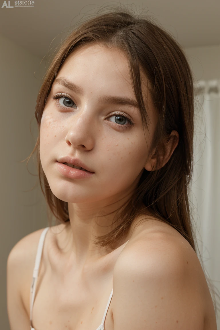 (close-up, editorial photograph of a 21 year old woman), (highly detailed face:1.4) (smile:0.7) (background inside light, warm, private study:1.3) POV, by lee jeffries, nikon d850, film stock photograph ,4 kodak portra 400 ,camera f1.6 lens ,rich colors ,hyper realistic ,lifelike texture, dramatic lighting , cinestill 800, showing full realistic face infront of camera Blonde and smile 