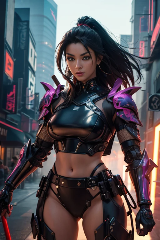 young girl wearing cute dress and body armor, Mix of Swedish and Venezuelan origins, athletic slim body, gorgeous face, perfect face, perfect eyes, slim lips, unique face, detailed face, slim model body, very slim model, strong facial bones, unique gorgeous face, thin girl, [flat chest::0.2], facing camera, full body view, photograph from head to toe, attacked by tentacles