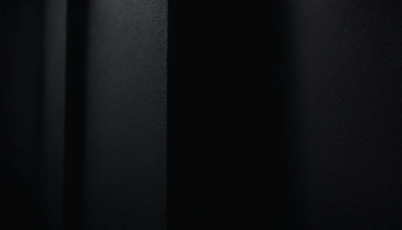a detailed macro shot of the texture of an empty black wall, focusing on the fine grain and subtle imperfections that give it character and depth