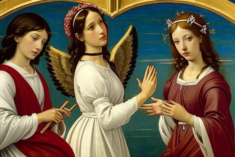 Archangels, Miguem, Raphael, Gabriel, Oil painting --auto --s2