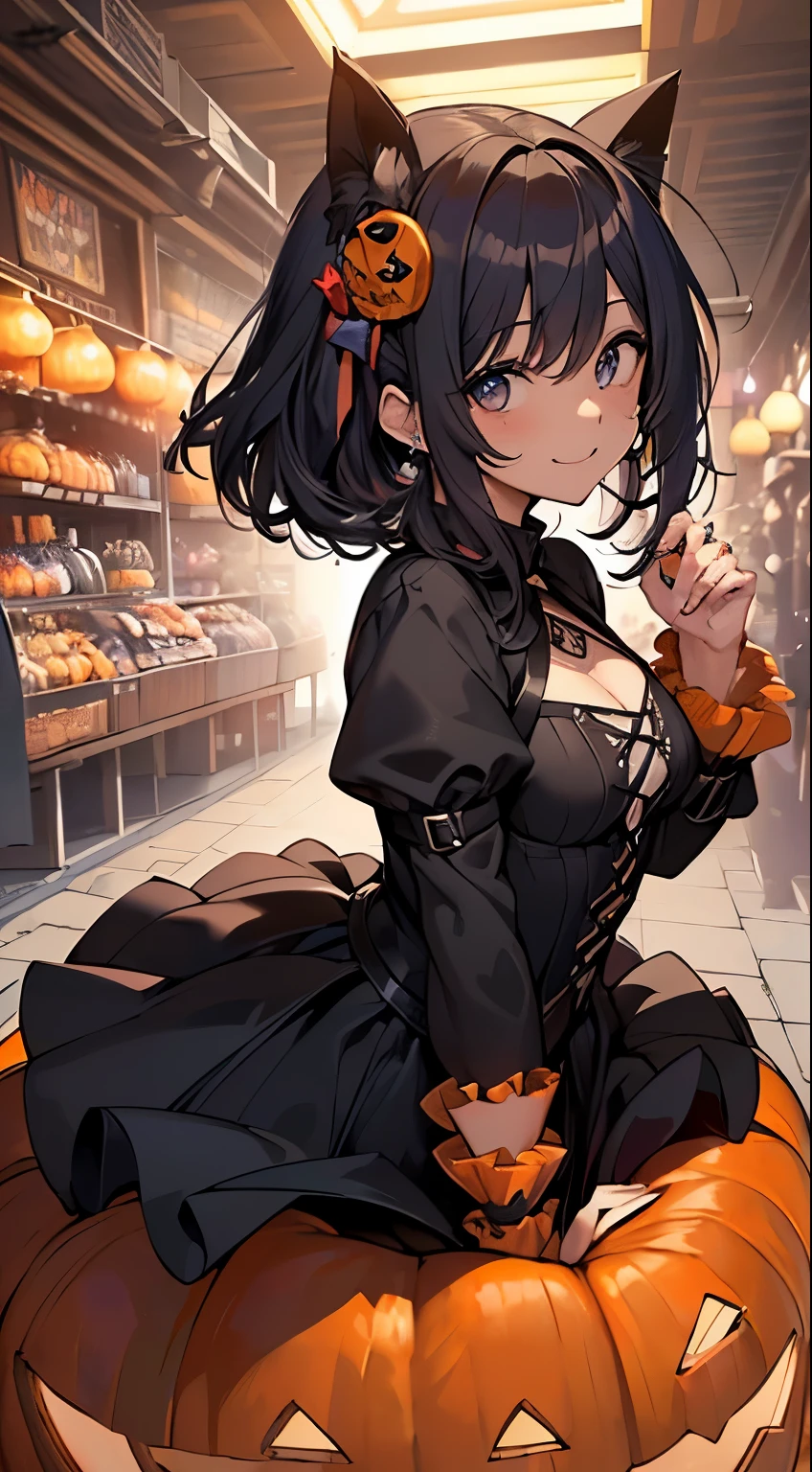 highest qualityr、Calidad de imagen superior、en 8K,4k,obra maestra、(NSFW:1.1)、Ultra-detallado、Beautiful、Ultra calidad、-como、fresco、girl with(((21-year-old、Disfraces de Halloween:1.3、Traje cero 1:3、Busto 78、Cabello marron、pelo largo、ojos azul、Erotick:1.4、felicidad、El tatuaje)))、HiQuality、Arte visual、Antecedentes con((Halloween 1.2))、Masutepiece