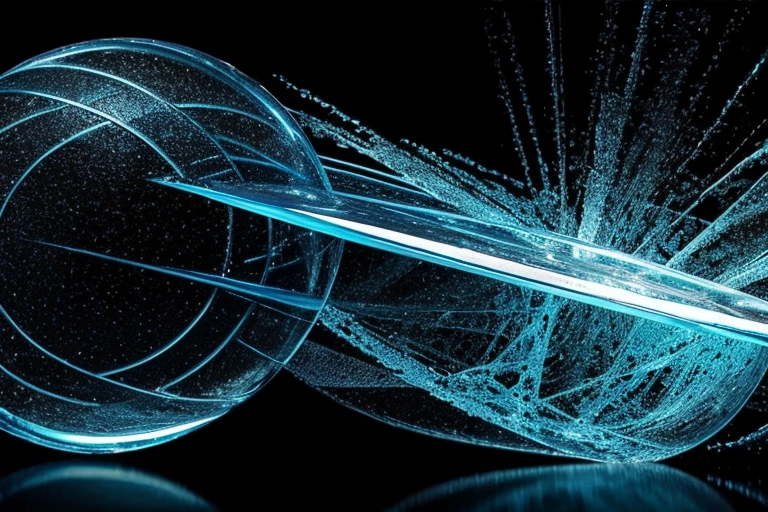 Fundo de tecnologia de cristal azul preto