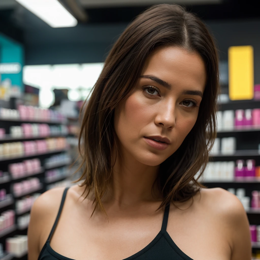 Belle femme rousse, 30 ans. (general plan), (in a cosmetics store), (Marche), cheveux courts, Peau detaildede et avec des grains de beauté, abdomen, photographie Realstic, photographie, (Taille parfaite), шедевр, Realstic, realism, rendering, high contrast, art numérique photographie Realstic tendance dans Artstation 8k HD Realstic haute définition detaildede, detailded, texture de la peau, hiper detailded, textura de pele Realstic, (background, dans une ville historique, Ville antique), beste-Qualit, ultra highres, (photographierRealstic: 1.4),, high resolucion, detailded, photographie crua, tranchant, par Lee Jeffries Nikon D850 Film Stock Photographie 4 Kodak Portra 400 Camera F1.6 lentilles riches couleurs hyper Realstics texture dramatique lumière tendance irRealstic sur ArtStation Cinestill 800,