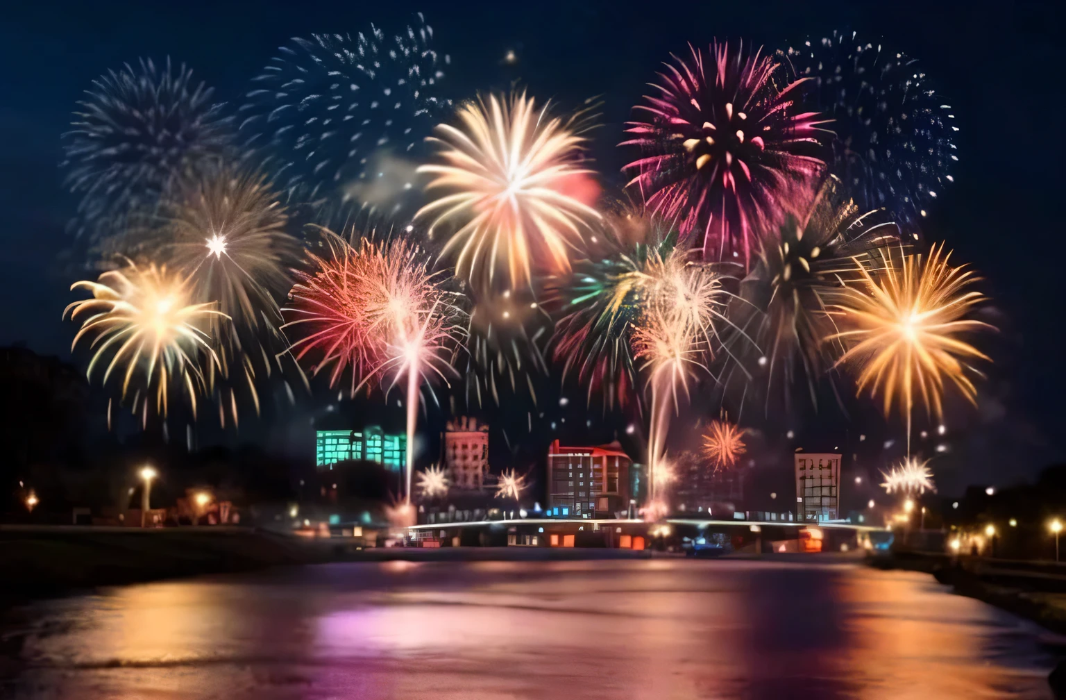 a happy new year,minami,scenecy,fire works,the street,high high quality