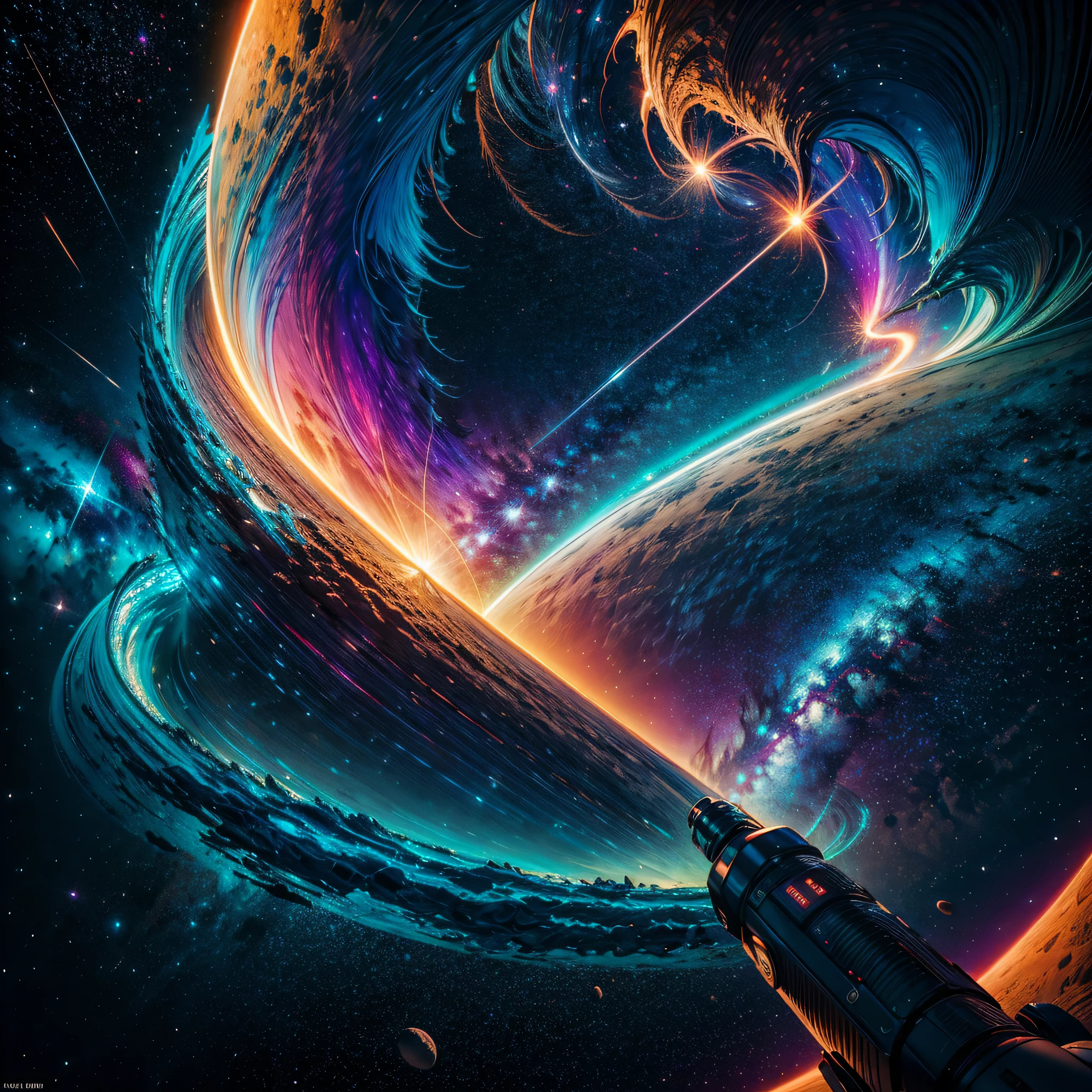 In the vast expanse of the cosmos, a breathtaking image unfolds before your eyes. In the heart of a starry galaxy, vibrant nebulae dance and swirl, their ethereal colors blending and intertwining. The scene is a symphony of cosmic beauty, with tendrils of interstellar dust and gas reaching out into the void. The stars shine with an otherworldly brilliance, illuminating the cosmic tapestry that stretches across the vastness of space. It is a visual feast for the senses, an awe-inspiring glimpse into the wonders of the universe. BREAK,Detailed,Realistic,4k highly detailed digital art,octane render, bioluminescent, BREAK,by Mappa studios,masterpiece,best quality,official art,illustration,ligne claire,(cool_color),perfect composition,absurdres, fantasy,focused,rule of thirds masterpiece meticulously intricate ultra_high-details extreme improved ultra_high-quality ultra_high-res ultra_photo-realistic optimal ultra_sharpness perfection accurate volumetric SunLight Lightning_contrast global_illumination cgi vfx sfx reflex Octane_rendered ultra_high-def UHD XT3 DSLR HDR romm rgb pbr 3dcg fxaa blu-ray vivid colors-coded anti-aliasing fkaa txaa rtx ssao opengl-shaders glsl-shaders post-processing post-production cell-shading tone-mapping ❤luminescence Heart glow hearth Crystalline earth radiant varies multi etc. --s 1000 --c 20 --q 20 --chaos 100