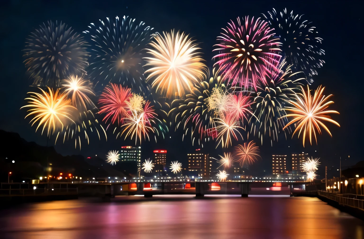 a happy new year，minami，scenecy，fire works，the street，high high quality