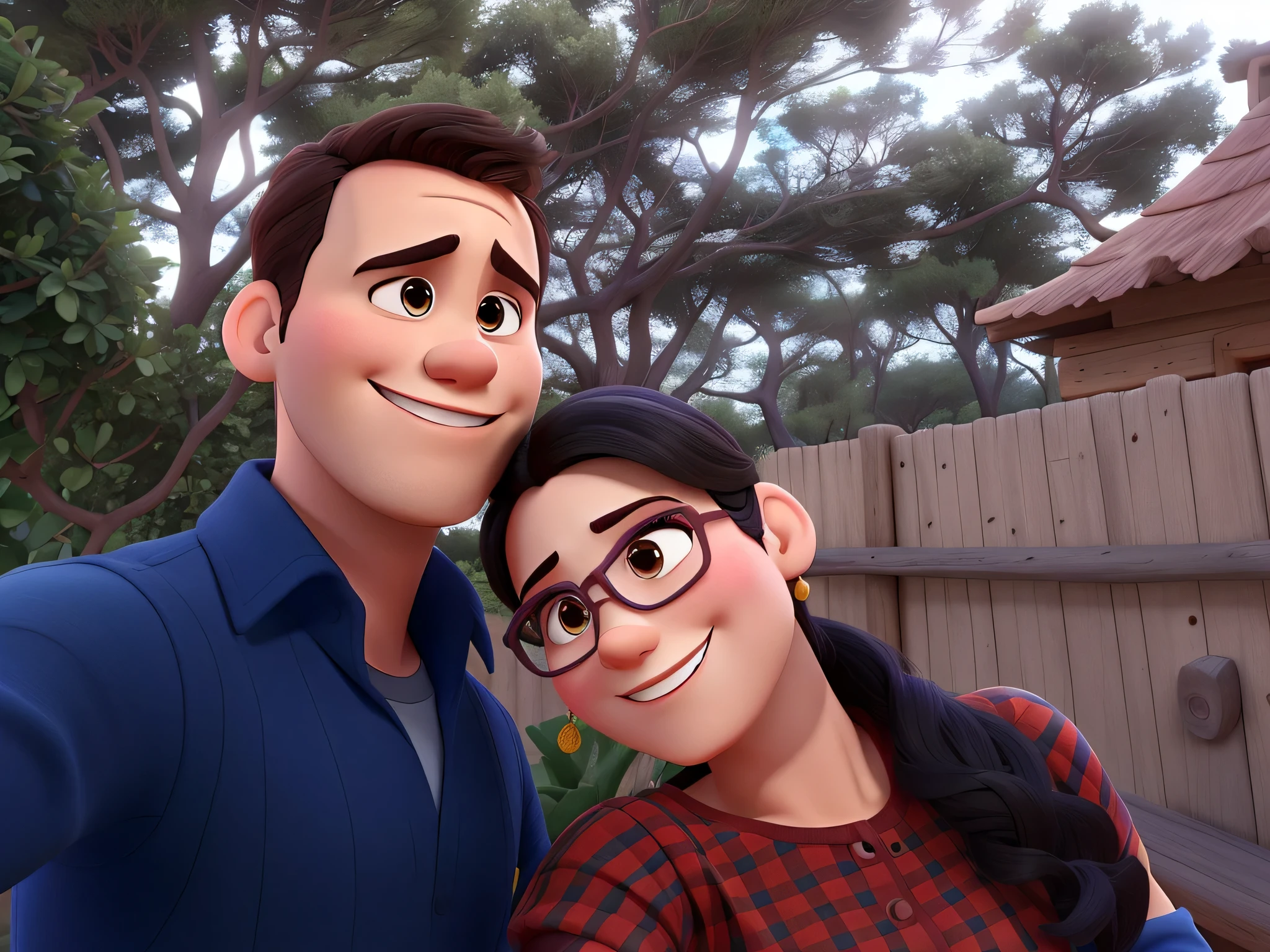 Casal homen e mulher estilo disney pixar, alta qualidade, melhor qualidade