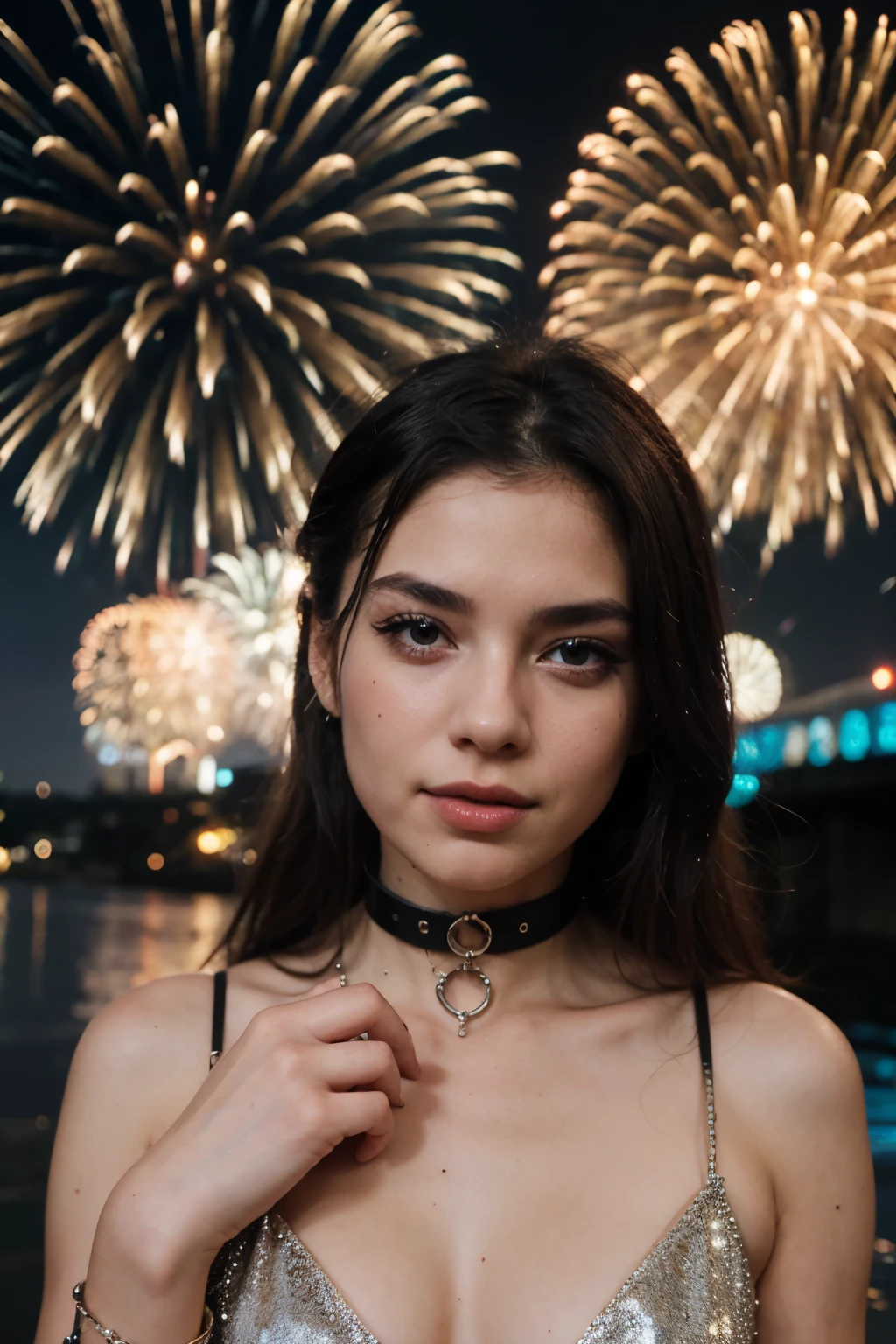 Power, Luck, Glitter , "2024" , firework , girl in steel-collar