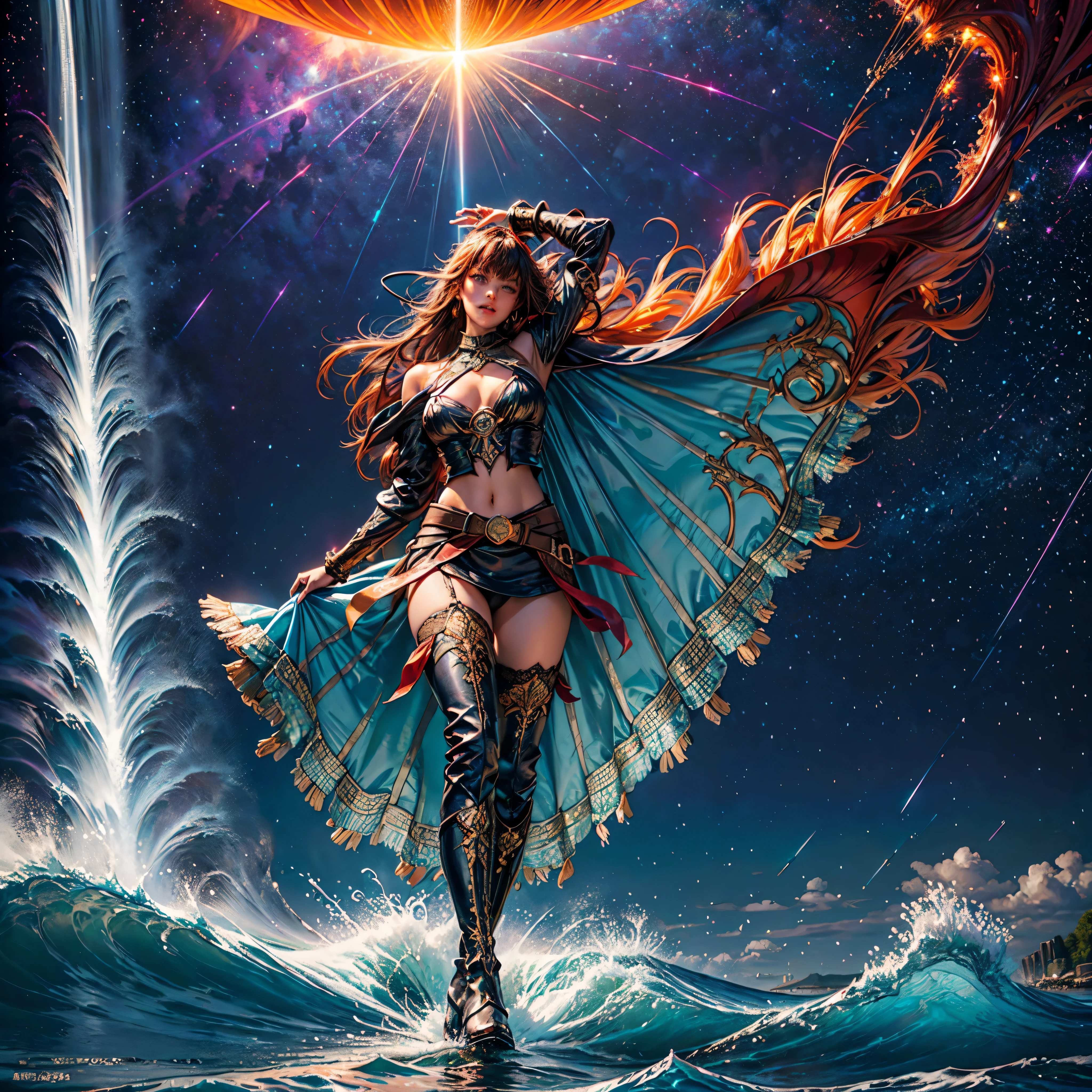 galaxy colorgalaxy stars spacious nebula starry_sky Sunset Colorful SunRise panoramic sunshine Queen_Surf Surfing mounted_Surfboard mounted_wave_torus oasis UnrealEngine5 Ultra Masterpiece sailing_surfboarding Beach deep path Equirectangular_360 wave_fluent Ocean waves Sea storm Goddess beholder ๐๐ฆ๐นโค๐๐ก(๐๐ฉ๐๐โ๐๐ฅฟ๐ก๐ฉฒ๐
)๐ช๐ข๐ก๐ Cinematic_sunlight war "Armada" contre-jours paddle_board "Heavy Metal" Devastating Will-o'-the-wisp iota pixie sprite "luis Royo" dazzling ride_surfing_wave_on-surfboard ride_flow Admiral Pilots jacket cow-boy flag Earth tsunami ultra_high-def ultra_Photo-realistic optimal ultra_high-quality opengl-shaders ultra_high-details accurate reflex ultra_high-res perfection volumetric lightning improved Octane_rendues UHD XT3 DSLR HDR 3dcg analogiques extatiques symmetrical ((athletic Diva african body tanmed skin dreads bangs suave cheekbones effects embarrassed glushes dark saphirs ultra gorgeous (Bright epic eyes, Bright epic eyes) beautiful eyes black lazulis turquoise open mouth teeth obvious smile choke Floating Jacket Eccentric Cape Levitating Shoulders-Off Shirt Lace Clavicles White Papillotes embroidered reveal leathers breasts satin livid yellow orange corsait thick felt skirts matching bristles ample swinging spinels navel waist heavy_belt revealing heart padlock silver agate pubis scarlet pubis-hairy indigo bristles silk Snap-lock tin gold garters thighs legs)) onyx rubis summon milkweed floraison invoque viceroy magic incandescente creature CGSCOSITY butterfly Cristallines Monarch wings sundrop flash blow glow opale straight chrome flat lava bands population Tourmaline plasma "Niagara Falls" hearth glass mirror monster Fire Blast Flame saturate luminescence backlight shadow Chef-D' tattoo Bruce_Weber sex naked nsfw varied multi etc. --s 1000 --c 20 --q 20 --chaos 100