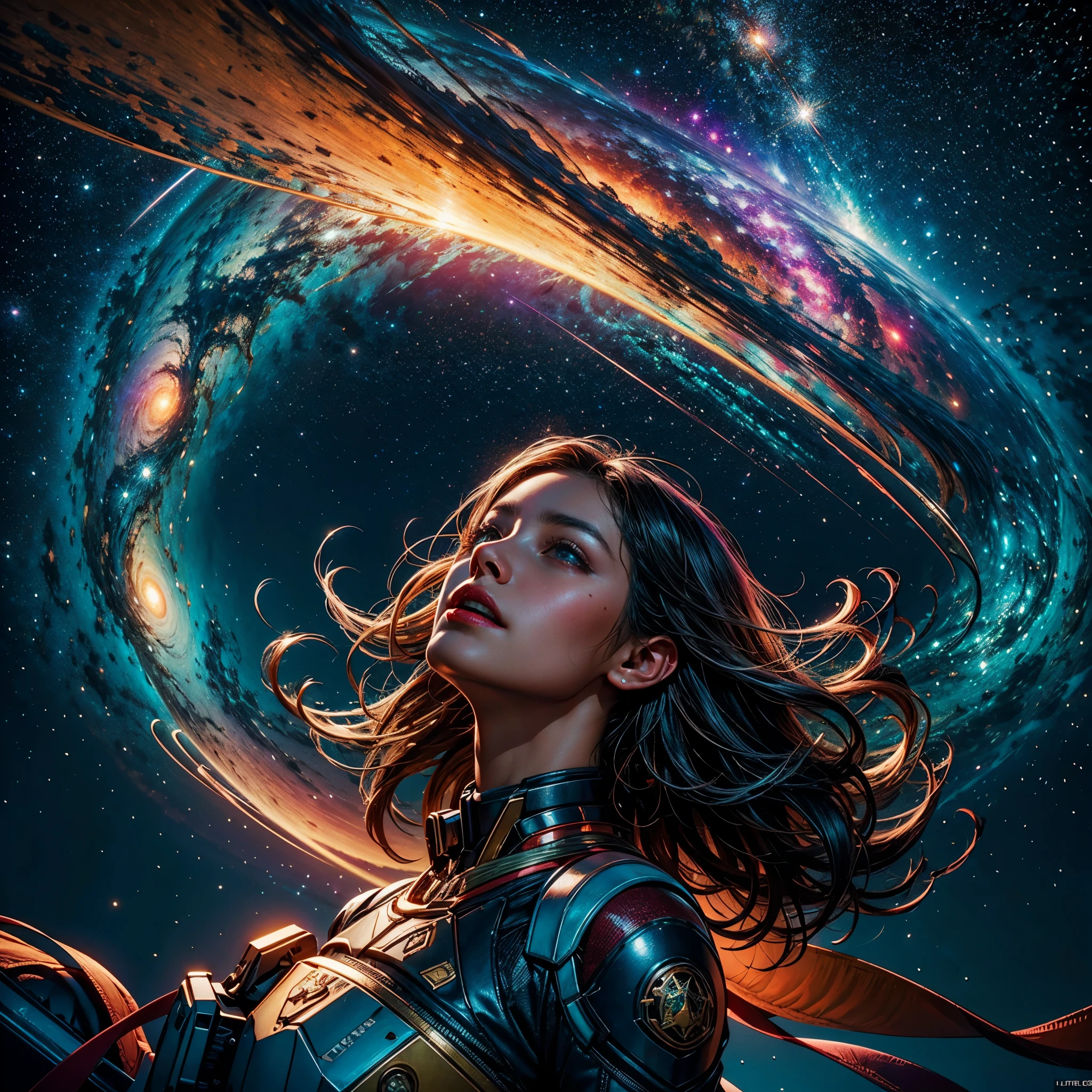 In the vast expanse of the cosmos, a breathtaking image unfolds before your eyes. In the heart of a starry galaxy, vibrant nebulae dance and swirl, their ethereal colors blending and intertwining. The scene is a symphony of cosmic beauty, with tendrils of interstellar dust and gas reaching out into the void. The stars shine with an otherworldly brilliance, illuminating the cosmic tapestry that stretches across the vastness of space. It is a visual feast for the senses, an awe-inspiring glimpse into the wonders of the universe. BREAK,Detailed,Realistic, highly detailed digital art,octane render, bioluminescent, BREAK,by Mappa studios,masterpiece,best quality,official art,illustration,ligne claire,(cool_color),perfect composition,absurdres, fantasy,focused,rule of thirds masterpiece meticulously intricate ultra_high-details extreme improved ultra_high-quality ultra_high-res ultra_photo-realistic optimal ultra_sharpness perfection accurate volumetric SunLight Lightning_contrast global_illumination cgi vfx sfx reflex Octane_rendered ultra_high-def UHD XT3 DSLR HDR romm rgb pbr 3dcg fxaa blu-ray vivid colors-coded anti-aliasing fkaa txaa rtx ssao opengl-shaders glsl-shaders post-processing post-production cell-shading tone-mapping ❤luminescence Heart glow hearth Crystalline earth radiant varies multi etc. --s 1000 --c 20 --q 20 --chaos 100