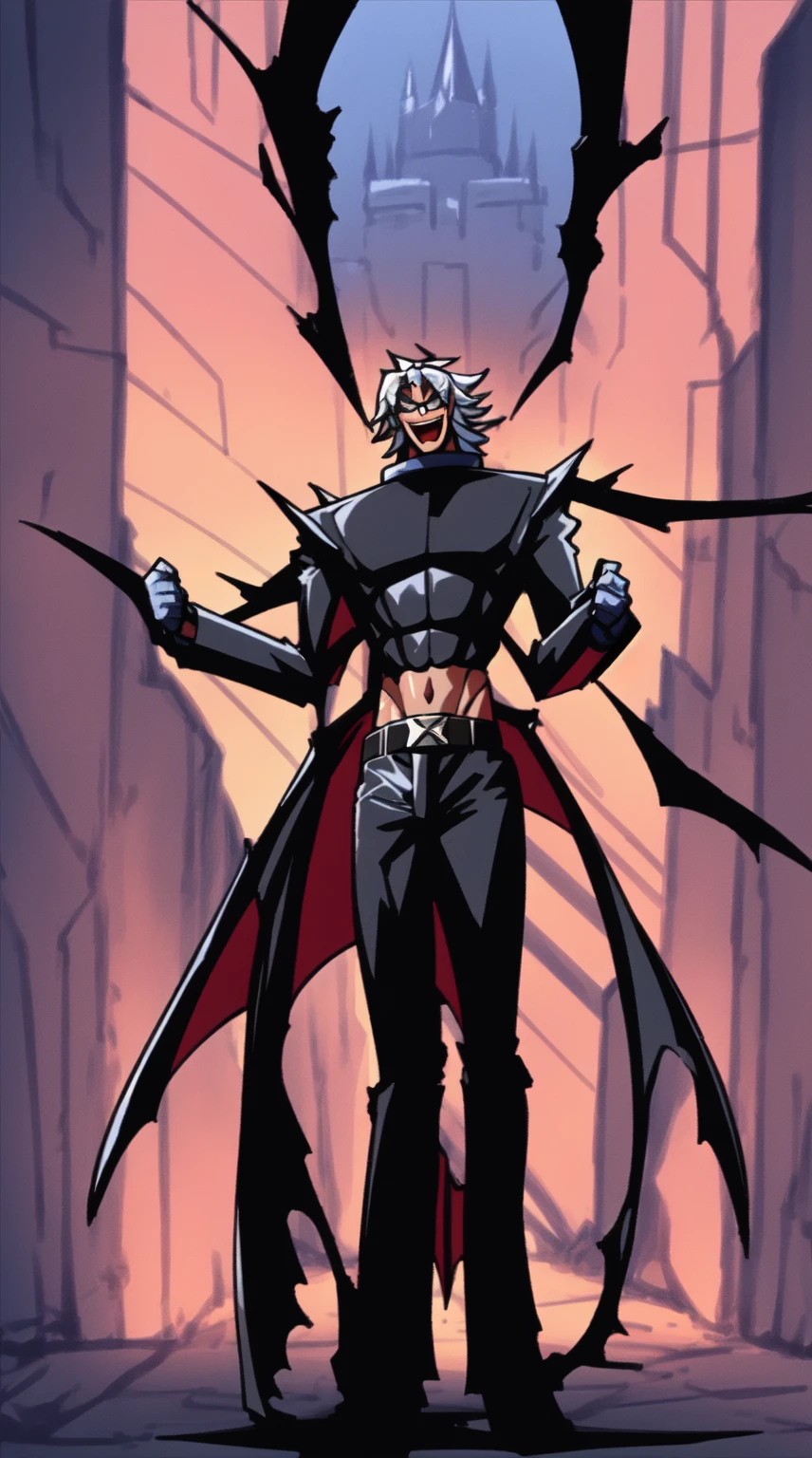 masterpiece, adam blade76, black jacked, long jacked, glasses, pants, belt, muscle, open mouth, smile, desert, sun, tower, full body, feet,refsheet, UHD, retina, masterpiece, ccurate, anatomically correct, textured skin, super detail, high details, high quality, award winning, best quality, highres, pullover