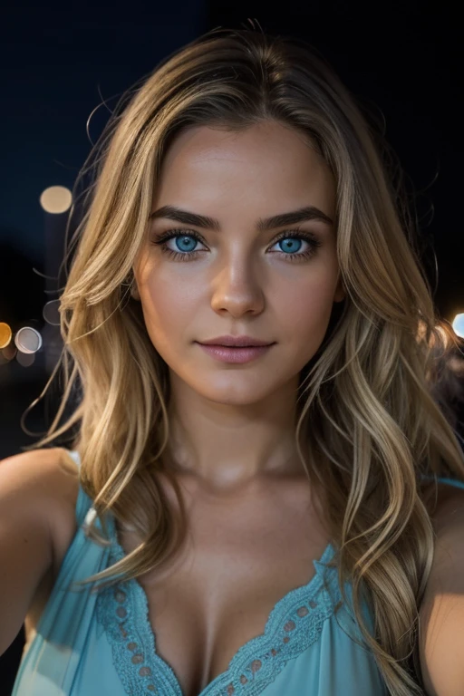 (Selfie, Vue de dessus: 1.4), (Right half of the body: 1.4), RAW UHD portrait photo of a 24-year-old blonde (Femme aux yeux bleus) marcher dans une ruelle sombre, gros seins,, Village la nuit, (Lingere), (neckline), specifics (Textures! , cheveux! , Briller, Couleur!! , disadvantages: 1.1), Bright eyes with lots of detail (looking at the camera), SLR lighting, Reflex, Ultra-quality, re sharpness, profondeur de champ, grain du film (centre), Fujifilm XT3, Limpide, Centre du cadre, beau visage, mise au point nette, street lamp, neon lighting, Bokeh (dimly lit), Nuit, (Ciel nocturne), detailed skin pores, peau grasse, coup de soleil, intricate eye details, corps entier, wavy hair