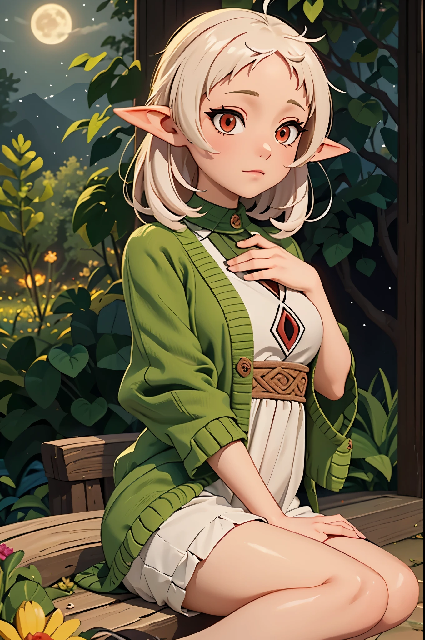 Mystical elf, enchanted forest, close-up revealing otherworldly charm, adorned with intricate gold and silver jewelry, jewels catching the light, light green hair flowing delicately, 1:1 format, soft ethereal glow, fantasy illustrator, detailed and ethereal digital illustration, close-up portrait, gold, silver, and light green color scheme, high-quality and detailed computer graphics, artistic and enchanting quality.