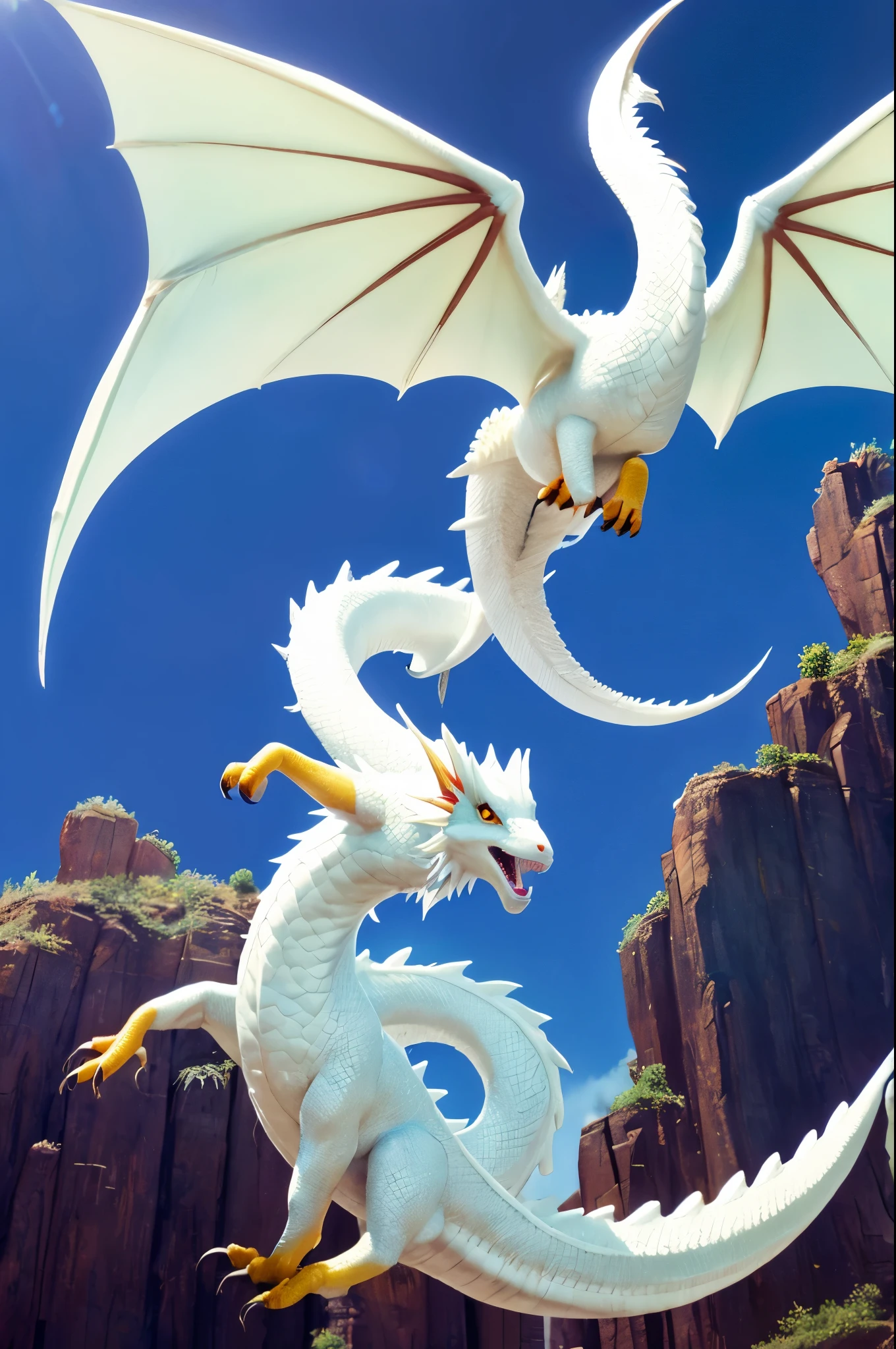 White Dragon、flying though the air