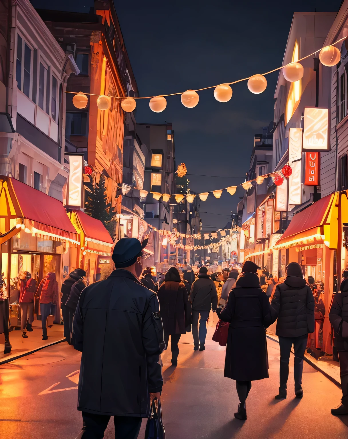 new year'New Year's Eve street scene,Only street elements,meticuloso,4K