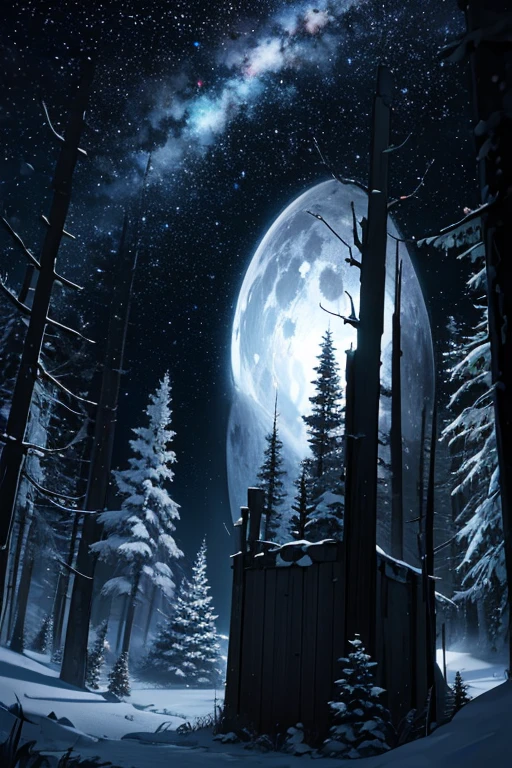 (best quality,4k,8k,highres,masterpiece:1.2),ultra-detailed,(realistic,photorealistic,photo-realistic:1.37),dark sky,forested foreground with stars,forest and starry background,peculiar star viewpoint,nighttime in the forest,stargazing in the night forest,nighttime ambiance in the forest,nocturnal forest,forest nightscene,darkness and stars in the background,nighttime in the dark forest,night forest,nighttime among the trees,serene forest night scene