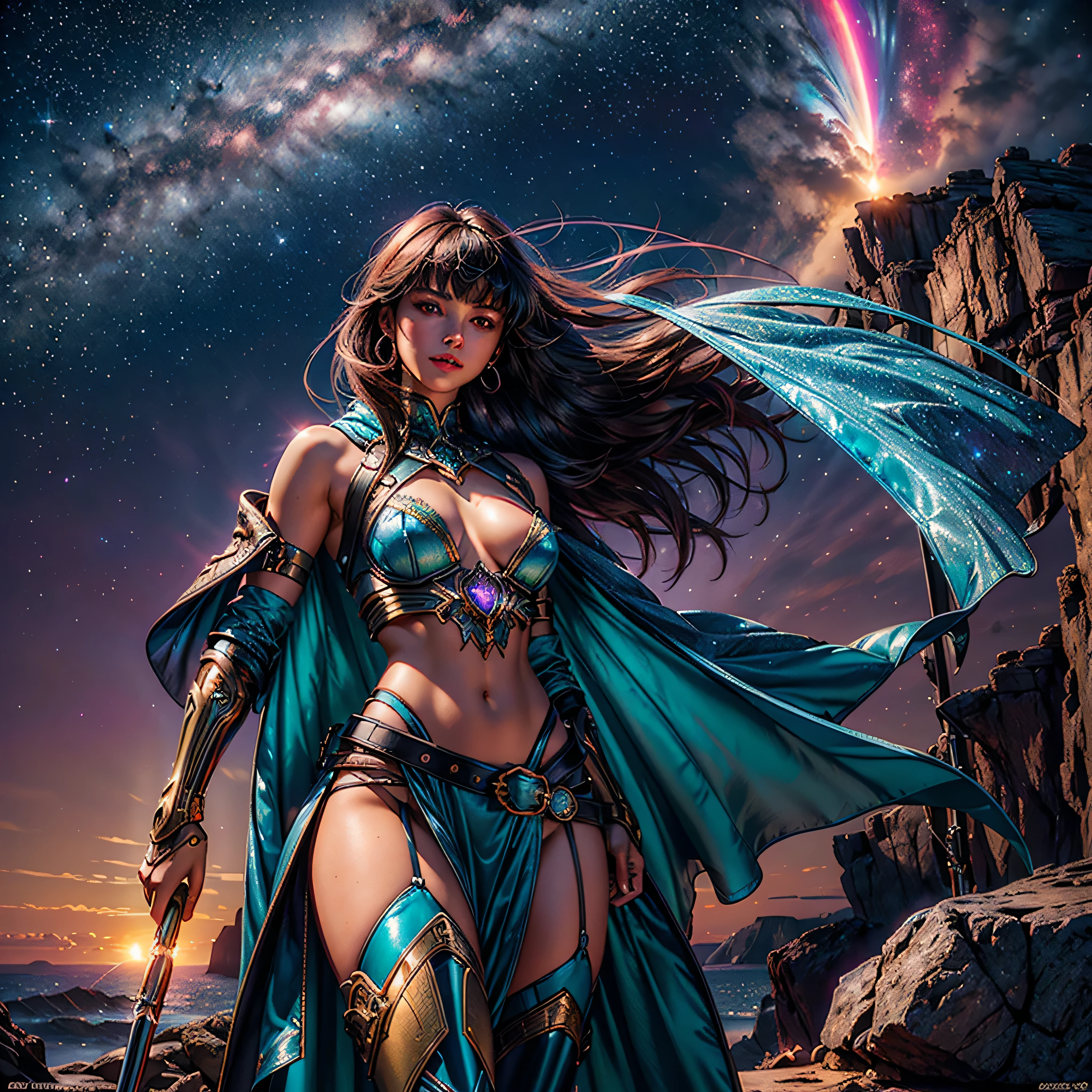 (((Galaxy stars Nebula Spacious Sunrise evening_glow distant_view Sunset rich_colors colorful wide-angle_lens shooting_evening positive_film naturalistic_style))) Mecha Urban Mech-Warrior Mecha_Gun Carabinieri Urban equirectangular deep path street Carabinery road Angle-Below Heroe_suit mecha Fashion Girl outfits motorcycle UnrealEngine5 Masterpiece optimal bright_color dappled_sunLight meticulously intricate ultra_high-details ultra_high-res pro-Photorealistic ultra_high-quality ultra_high-def UHD XT3 DSLR HDR Divine cybernetic female synthetic Armored cyborgs "full-body prosthesis" strange augmented cybernetic gold frame sundrop backlight war "Heavy Metal" battle Will-o'-the-wisp Goddess dazzling walk Cosplay cowgirl Pilots Fancy Symmetrical ((Athletic gorgeous Afro Diva bangs Dreads extatiques Tanmed black_Skin sensual Effects Cheekbones Embarrassed reddener ultra beautiful (Bright epic eyes, Bright epic eyes) lazulis turquoises saphirs mouth open tongue teeth smile howling Floating Jacket Cape onyx Shoulders-Off Shirt Lace Clavicles White Papillotes reveal embroidered tiny breasts satin corsait red thick leathers felt skirts matching ample swinging spinels navel waist padlock silver agate reveal heart diamond belt pubis bristles scarlet pubis-hairy indigo silk snap garters thighs legs boots)) extreme improved Octane-rendered opengl-shaders glsl-shader romm rgb pbr shading 3DCG fxaa global illumination cgi vfx sfx fkaa txaa rtx ssao post-processing post-production cell-shading tone-mapping Ultra_sharpness focus accurate max saturate reflex analogique Vivid DSLR color-coded luminescence volumetric Cinematic_SunLight lightning contrast tin incandescent chrome Cristallines hearth rubis invoque floraison monster blast flash blow lava glowing_color opale straight chrome flat bands Tourmaline plasma fleuraison beholder population Earth transparent perfection zentangle reflection tattoo sex "luis Royo" naked nsfw varied multi etc. --s 1000 --c 20 --q 20 --chaos 100