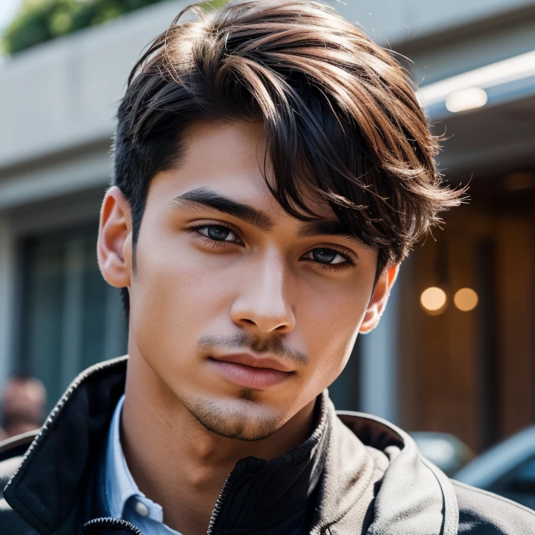 Generate images of the male character, aged 18 to 23, expressing excitement, surprise, and curiosity. Capture dynamic facial expressions that convey enthusiasm, astonishment, and inquisitiveness while maintaining the overall tech-savvy and approachable demeanor.