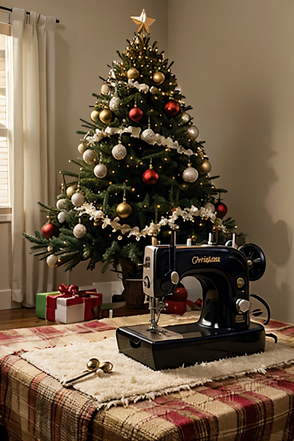 Christmas tree sewing machine