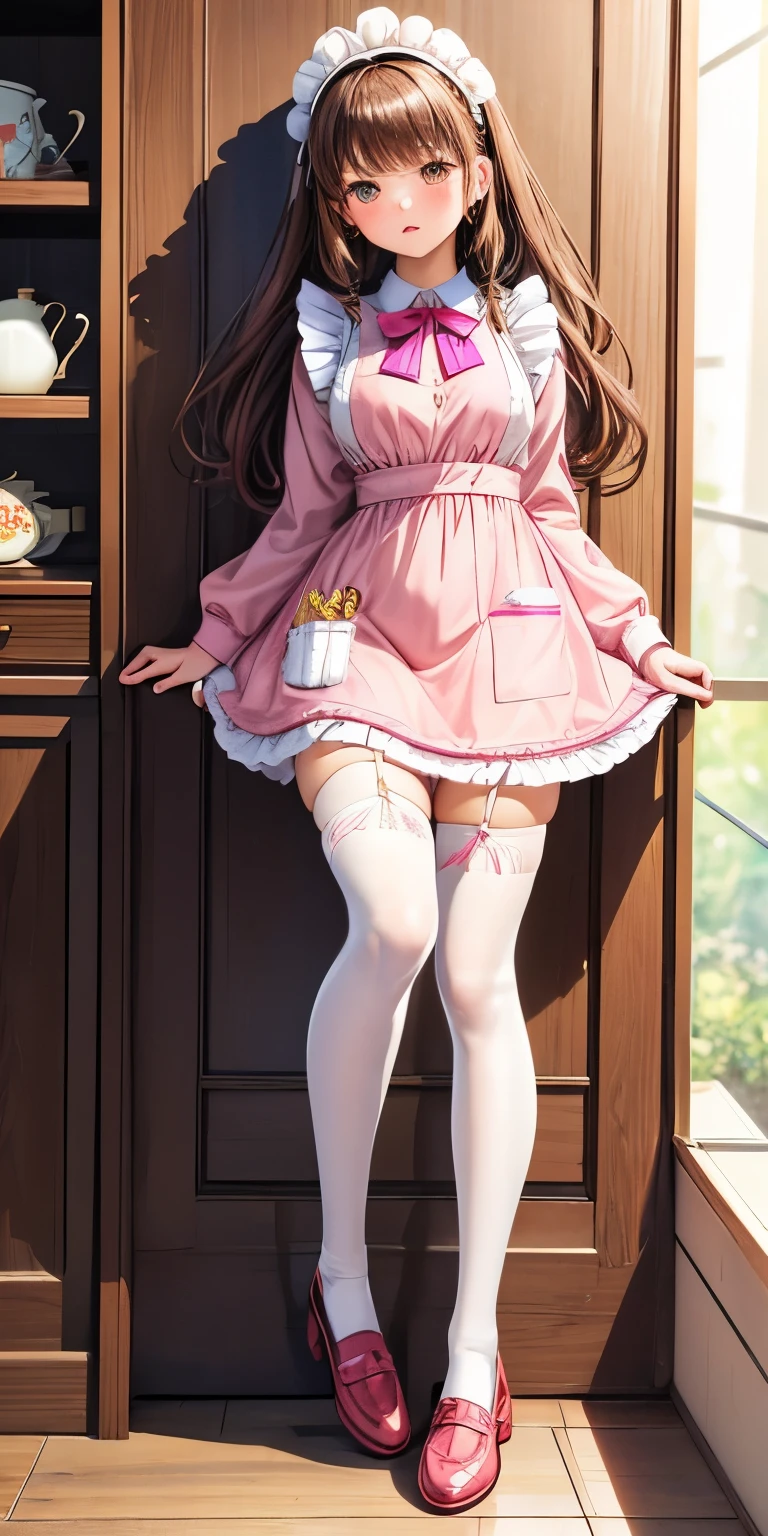 Name : Sarah Butterscotch pudding
Eyes : Brown eyes
Skin : brown
Hair : Right side brown : Right side pink
Clothes
—————
1PC Kitchen Apron, Fashionable Cute Maid Kitchen Apron, Household Decorative Apron, Kitchen Supplies, Accessories pink white, Wide Lace Headband Bow Ruffles Hair Band Faux Pearl Chain Cross Japanese Girl Maid Headdress For Women, Women's Platform Mary Jane, Round Toe Buckle Strap Chunky Heeled Loafers, Preppy Style Patent Leather Uniform Shoes, Pompom Knitted Leg Warmers, ta All-match Knee High Socks, Women's Stockings & Hosiery, Bow Tie Knit Sweater, Casual Sailor Collar Long Sleeve Sweater For Fall & Winter, Women's Clothing, Multi Layer Bow Tie Rhinestone Decor Elegant Necktie Womens Long Bowtie Trendy Dress Shirt Accessories Pink, 12 Pcs Bow Streamer Side Clips Set Elegant Long Ribbon Bow Hair Pins Back Head Top Clips Half Tied Hair Accessories pink and white.