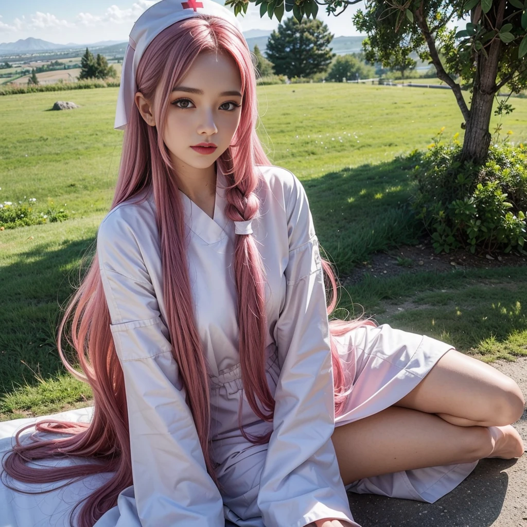 ,Nurse sister,hilltop,,Pure lust,Long pink hair
