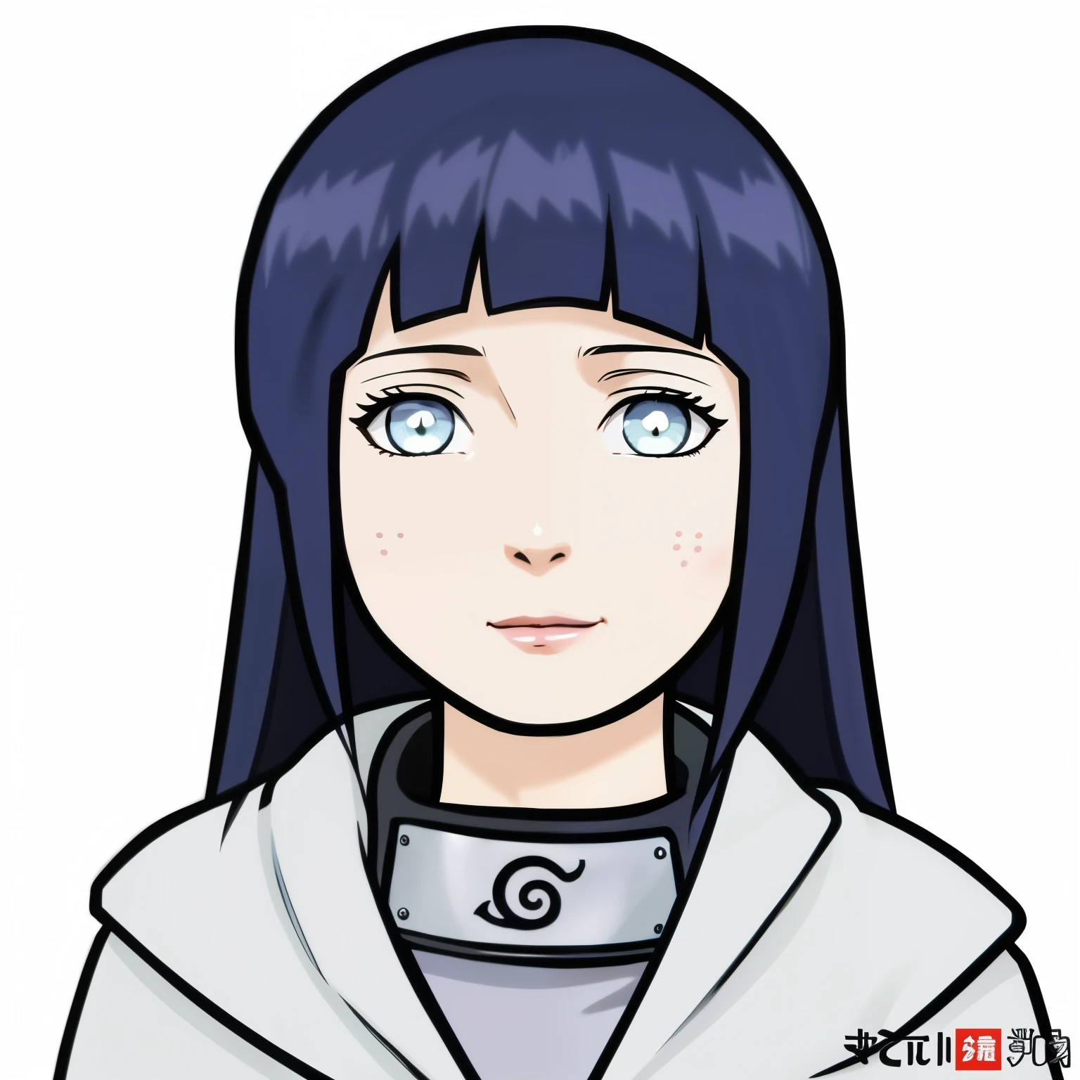 a cartoon of a woman with blue hair and a white hoodie, hinata hyuga from naruto, hinata hyuga, anime portrait of shiina ringo, from naruto, inspired by Maki Haku, cel - shaded art style, portrait of mayuri shiina, inspired by Kamisaka Sekka, iwakura lain, best anime character design