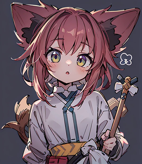 a drawing of a girl with pink hair and a cat ears, demon slayer rui fanart, kawaii realistic portrait, in an anime style, cute anime catgirl, ryuu, in anime style, made with anime painter studio, anime style character, royo, cute character, anime catgirl, official fanart, uwu, inspired by Puru, flat anime style shading